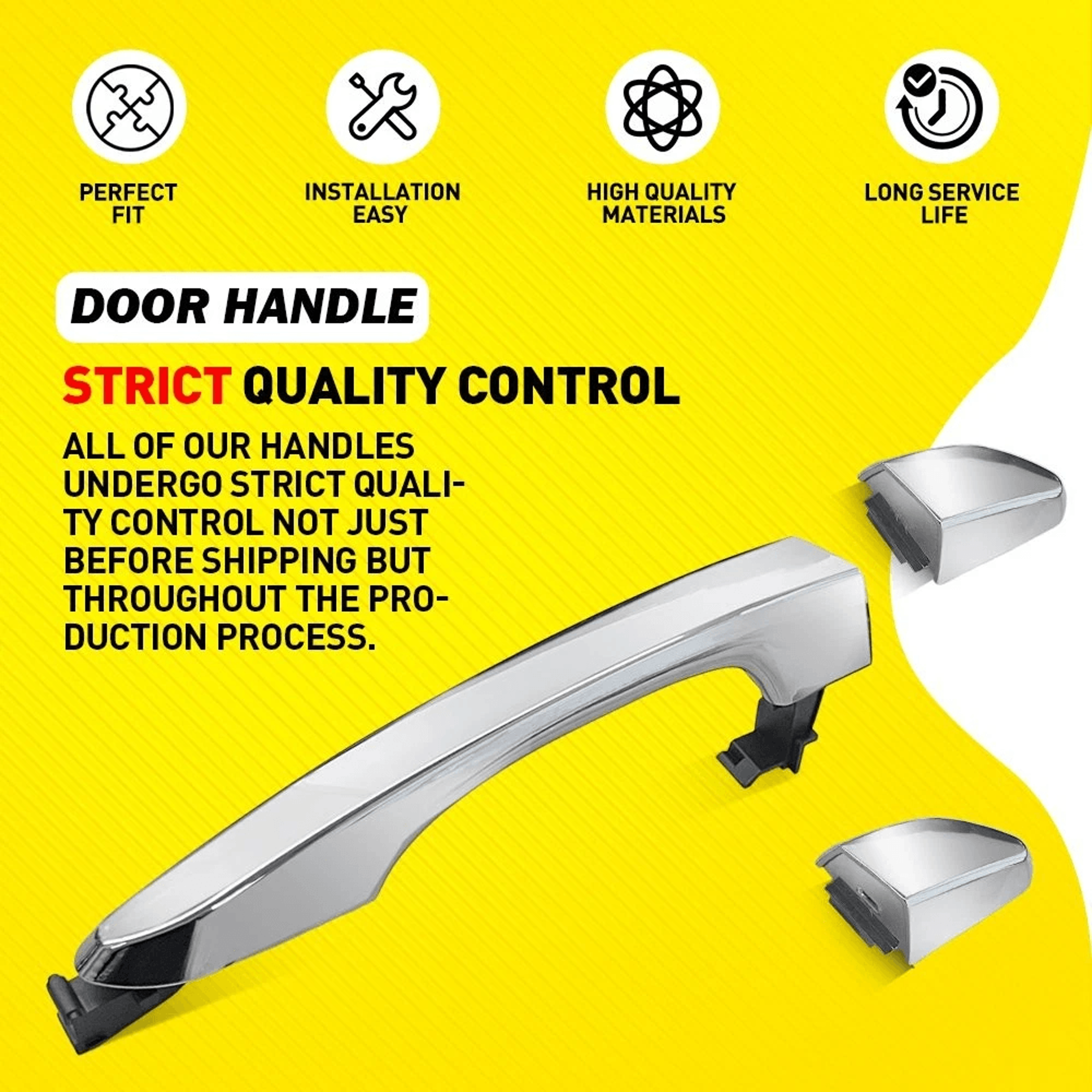 Front Rear Right Exterior Door Handles HighQuality Side Hand Durable Simple Installation Perfect Fi 6