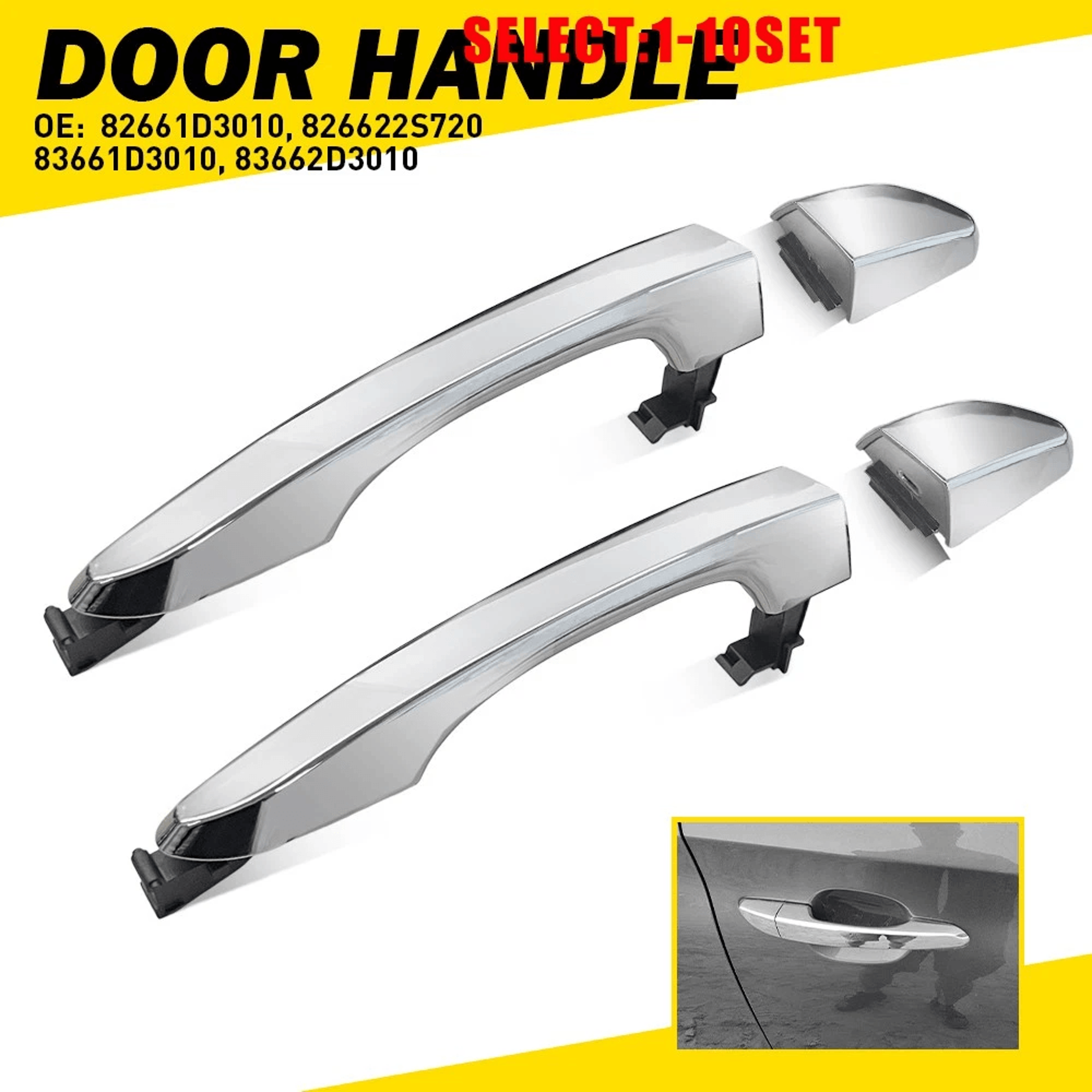 Front Rear Right Exterior Door Handles HighQuality Side Hand Durable Simple Installation Perfect Fi 10