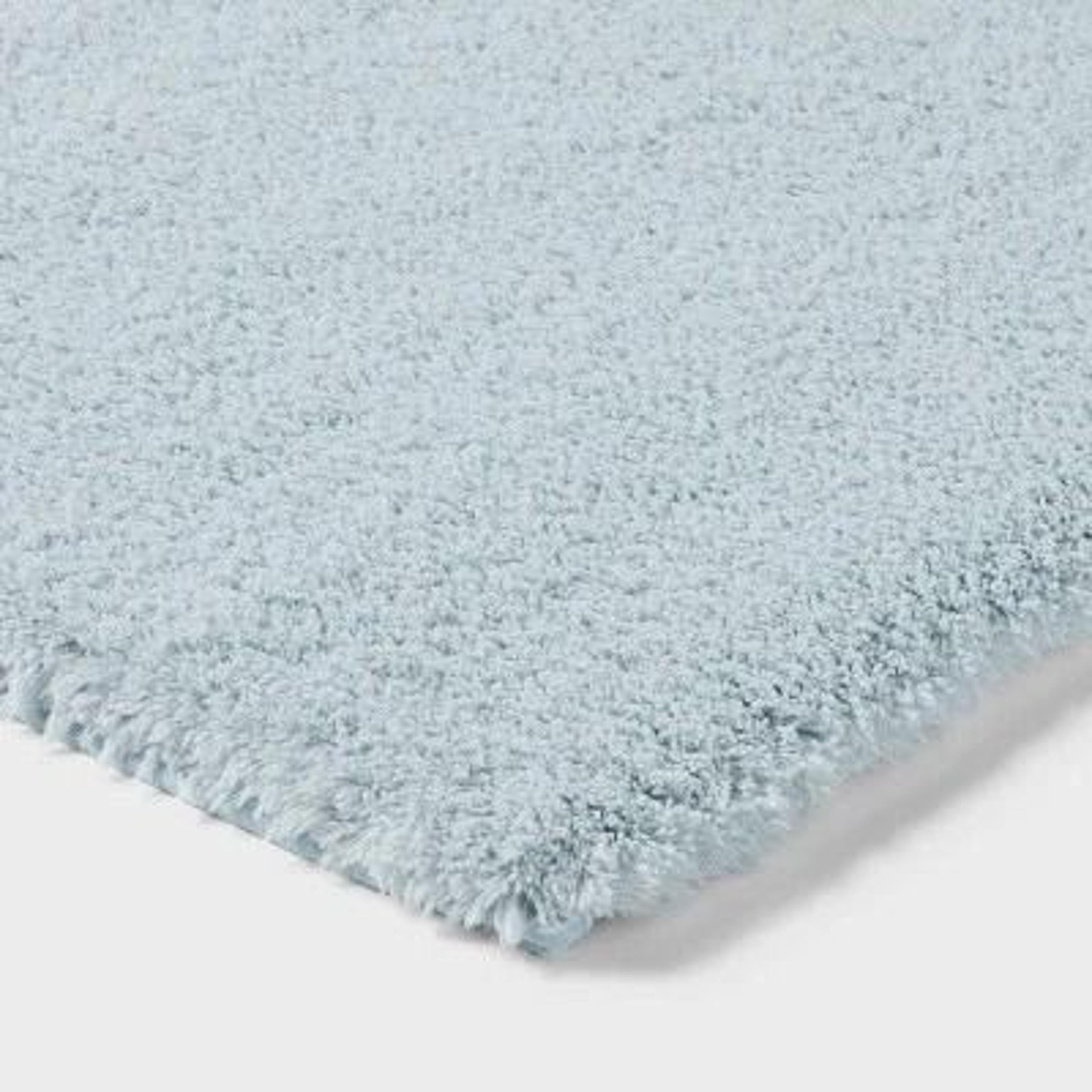 Heavyweight Threshold Tufted Bath Rug Runner Light Blue High Pile Soft  Durable For Bathroom 1
