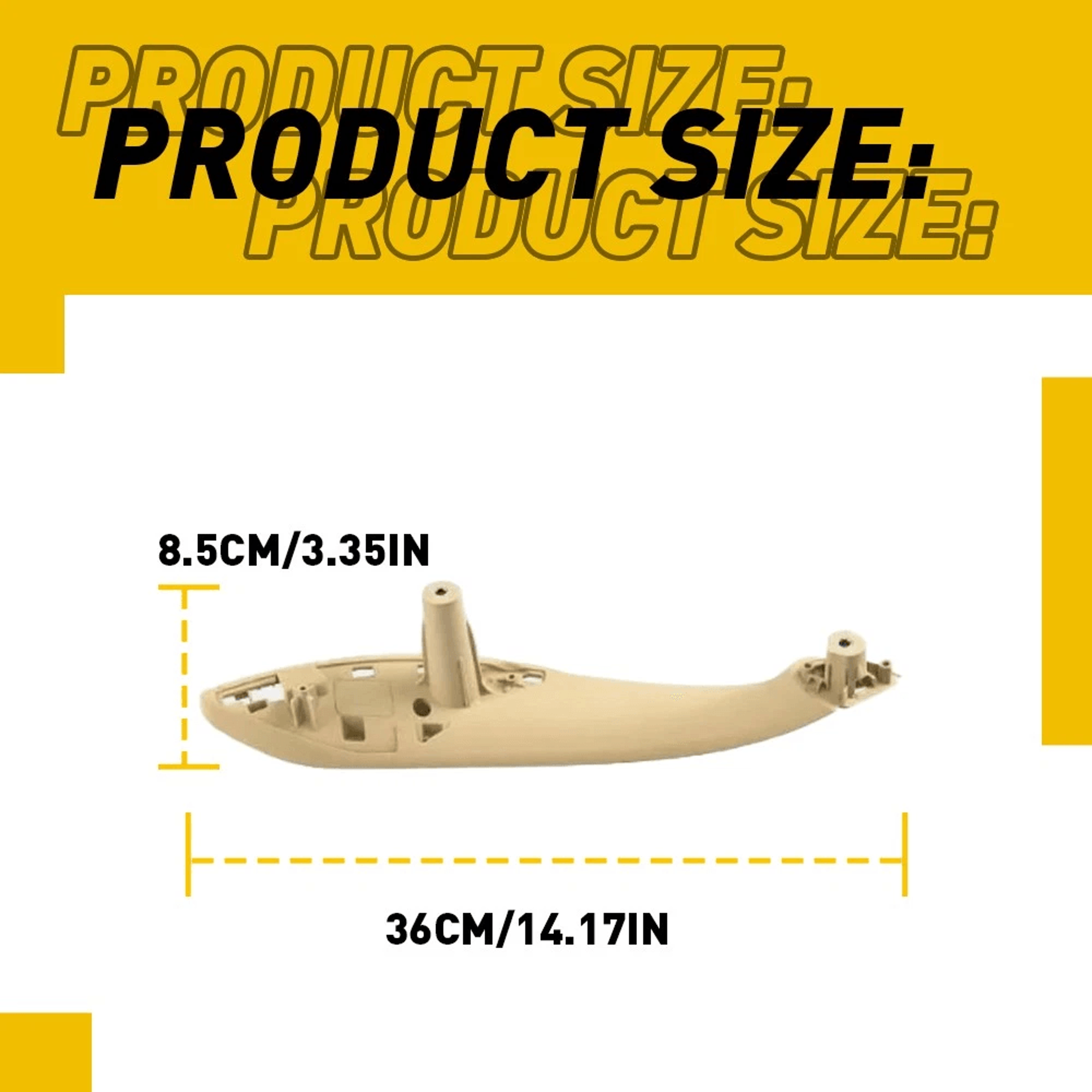 Beige Inner Front Left  Right Trim Door Pull Handle Durable ABS Strict Quality Control Simple Insta 2
