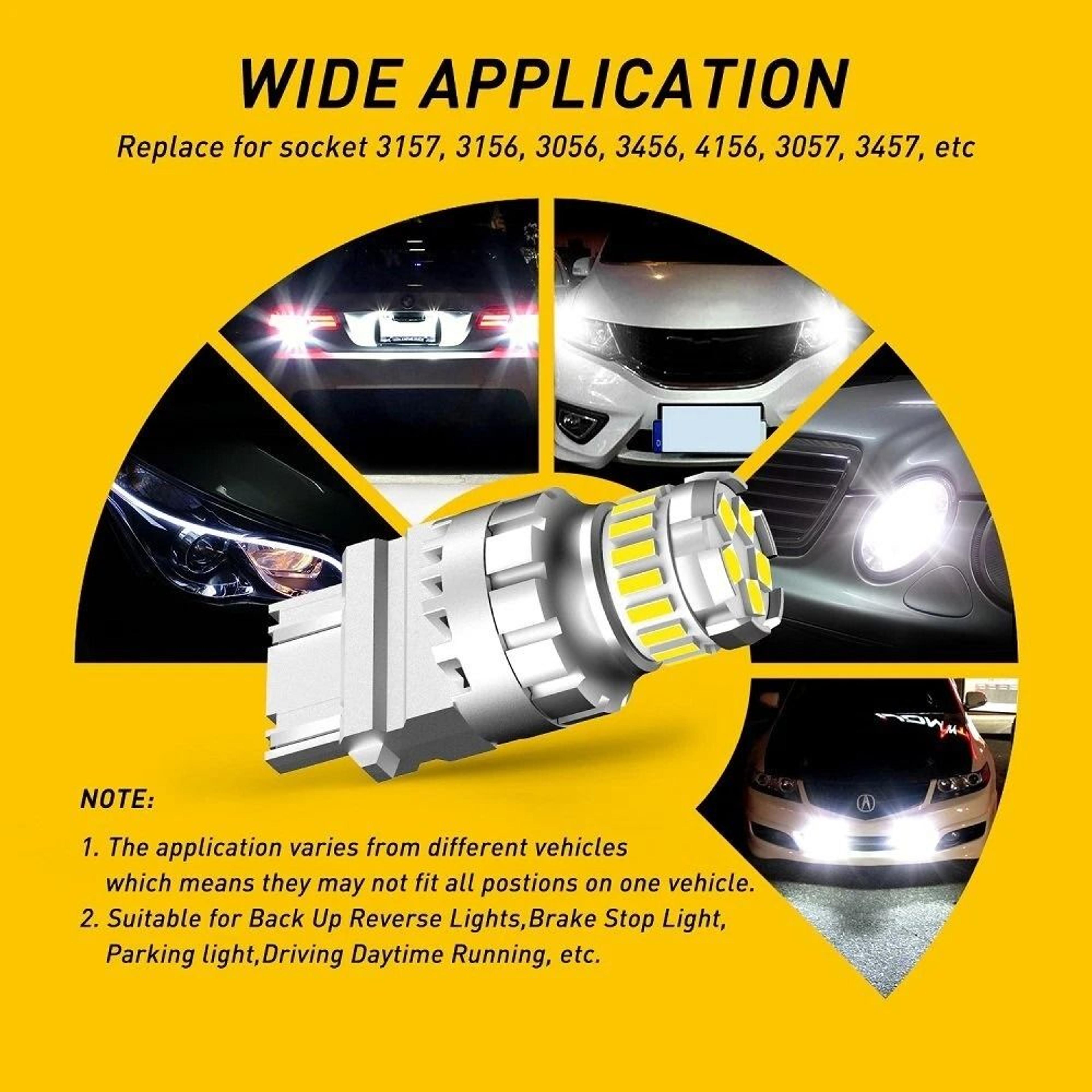 Daytime Running Light Bulbs LED Compatible Xenon HID White Per Bulb LED 5