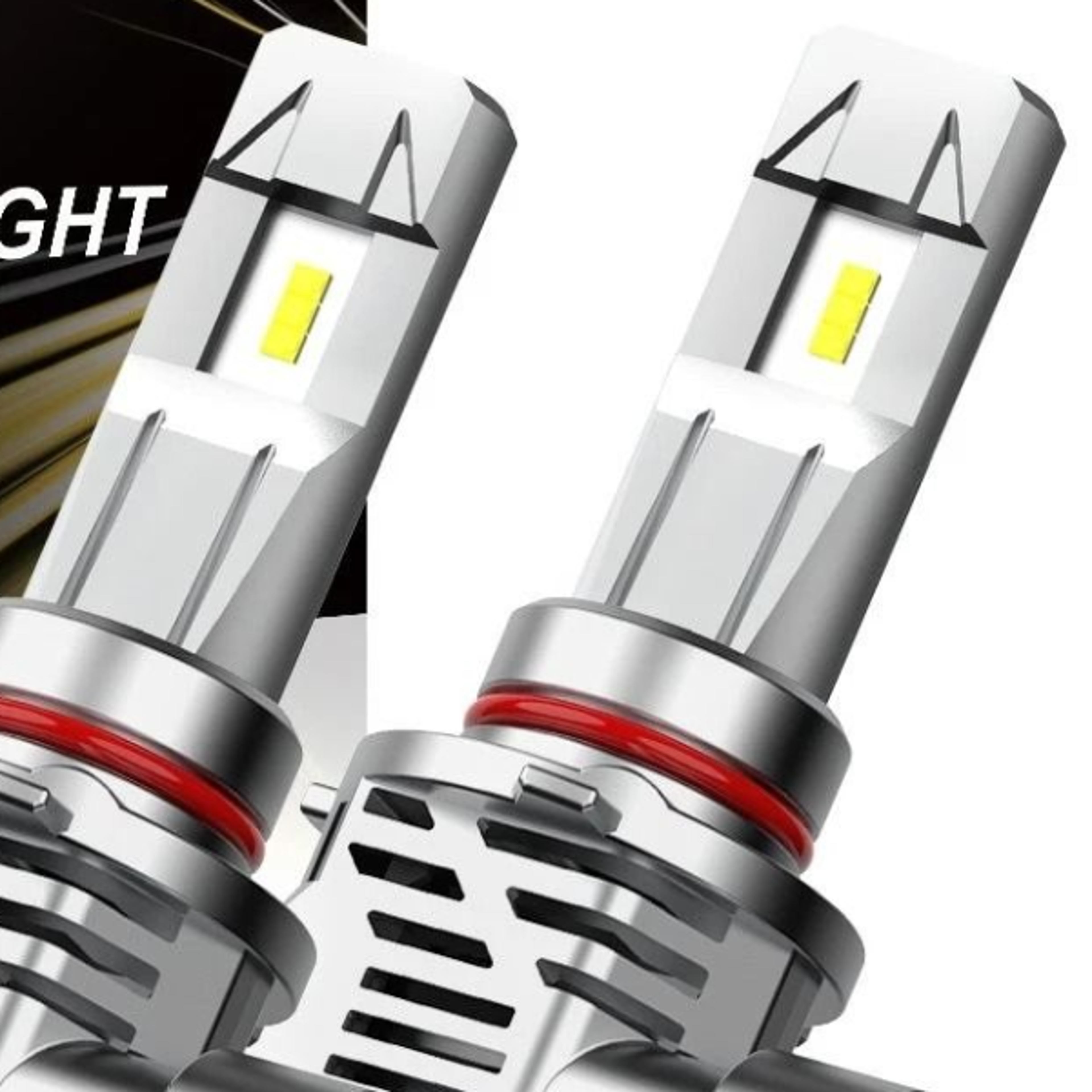 led headlight bulbs, bright white low and high beam, energy-saving, easy conversion for safer driving