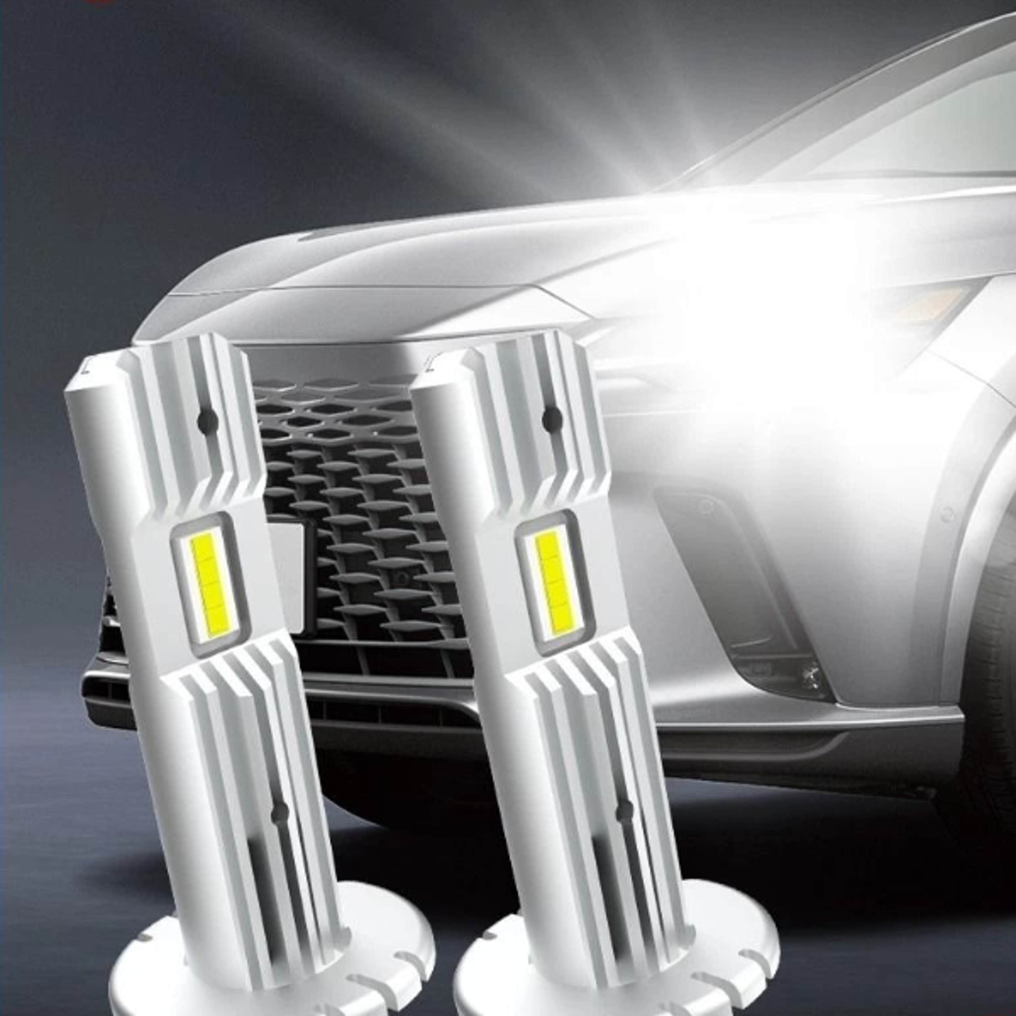 super bright led headlight bulbs, high low beam conversion kit, white led, energy-saving, long life, enhanced visibility