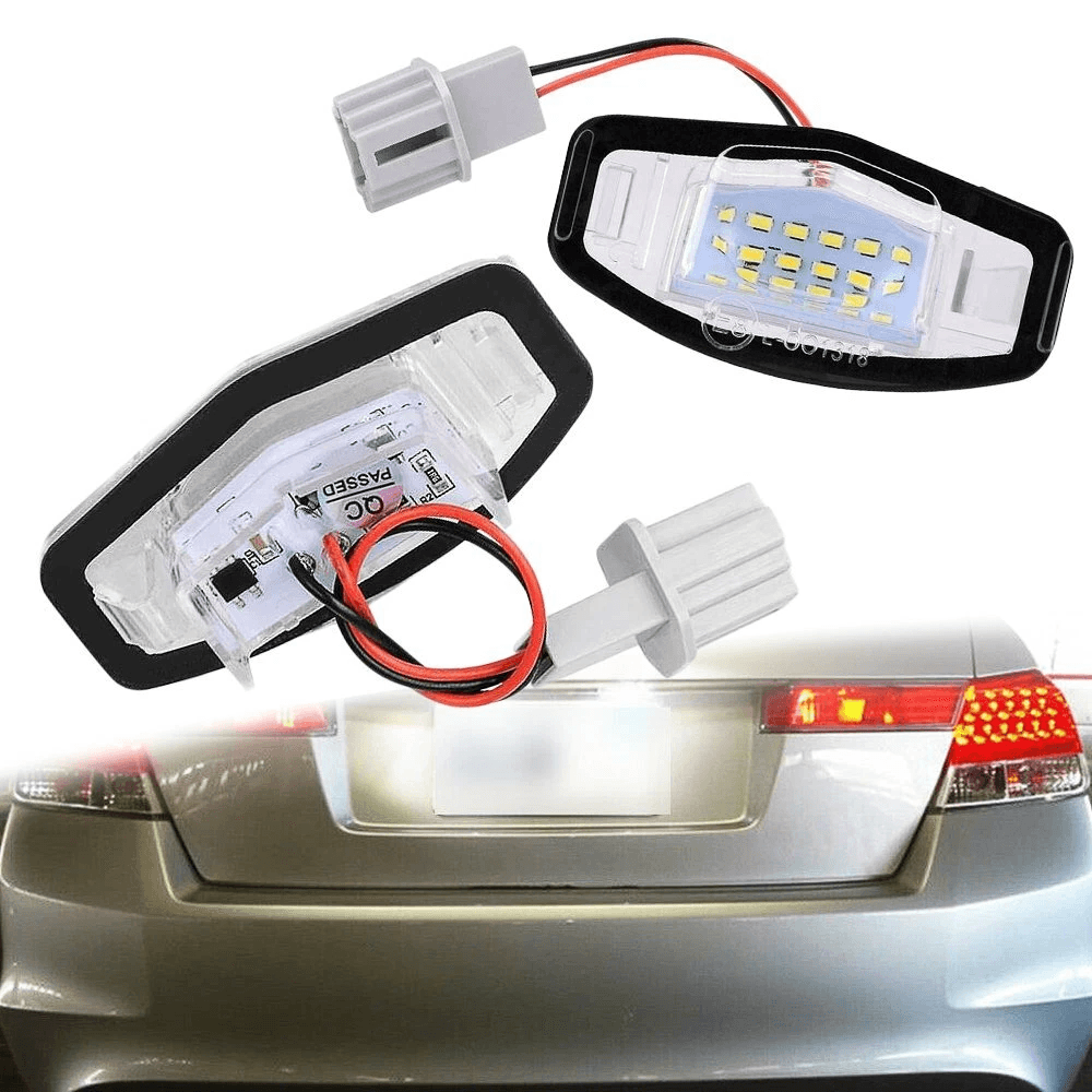led white license plate light chips, waterproof, error-free white, plug & play, replacement