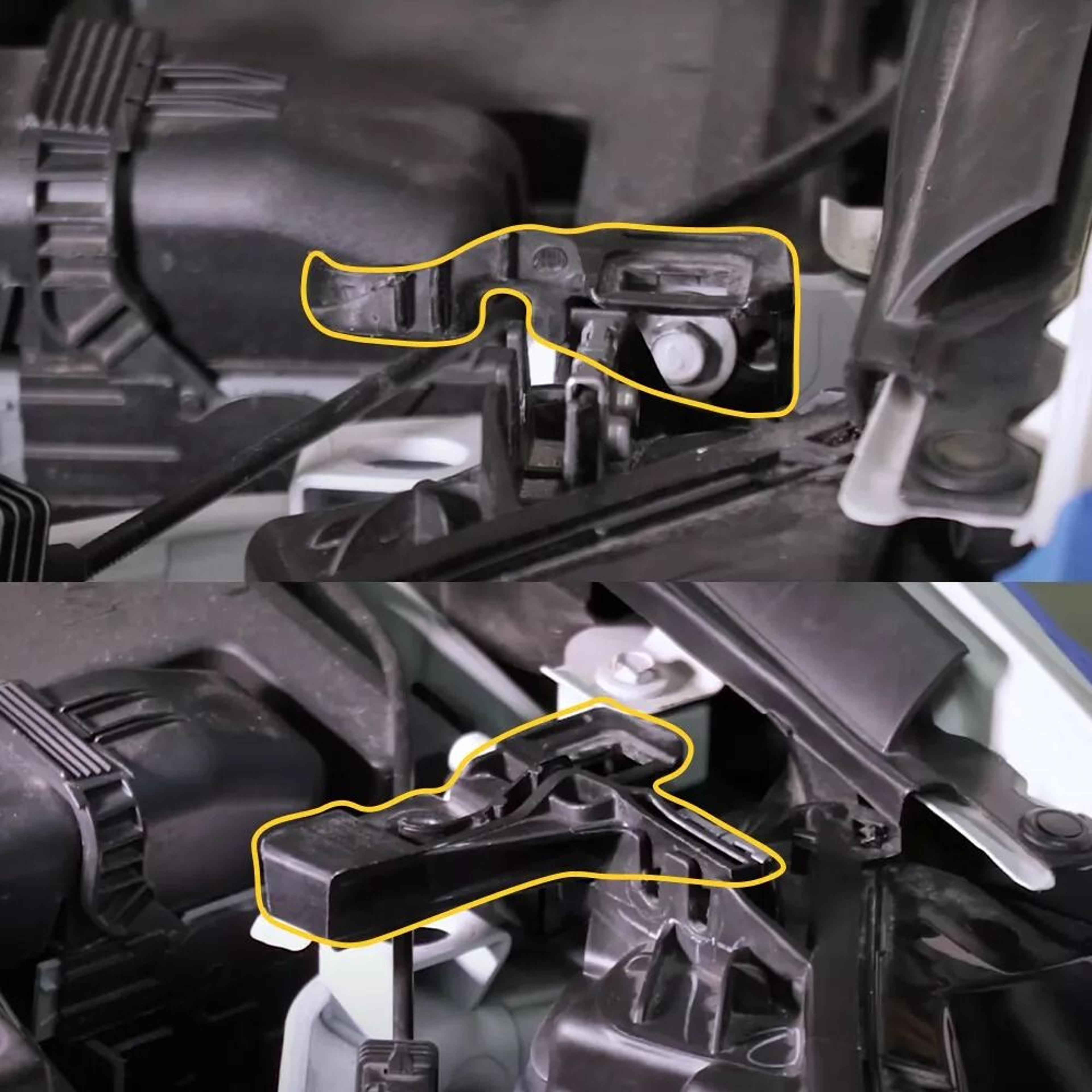 headlight lamp mount bracket fit, corrosion-resistant abs, direct replacement, simple installation, high durability