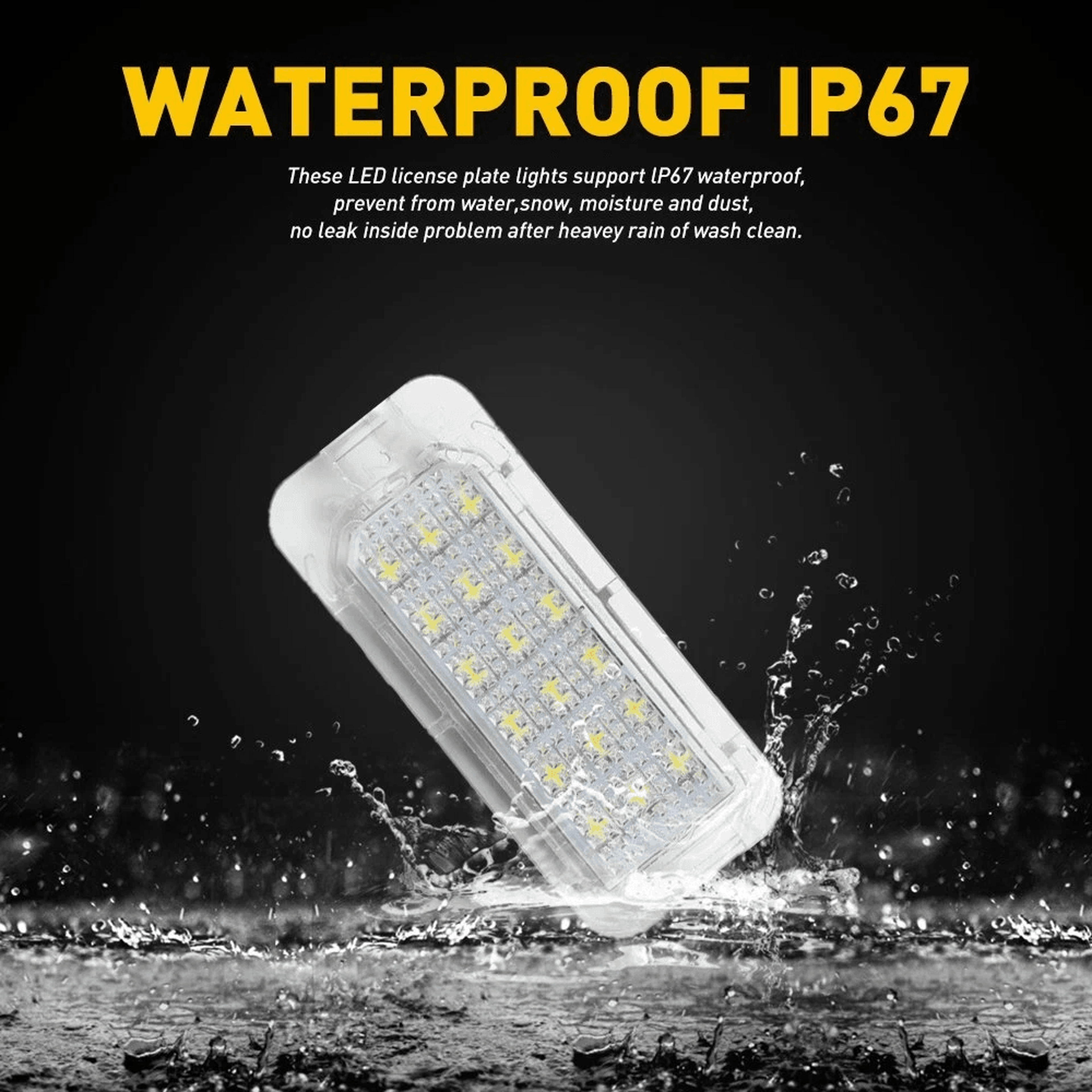 White SMD LED License Plate Light For Expedition Fusion DirectFit Replacement 5