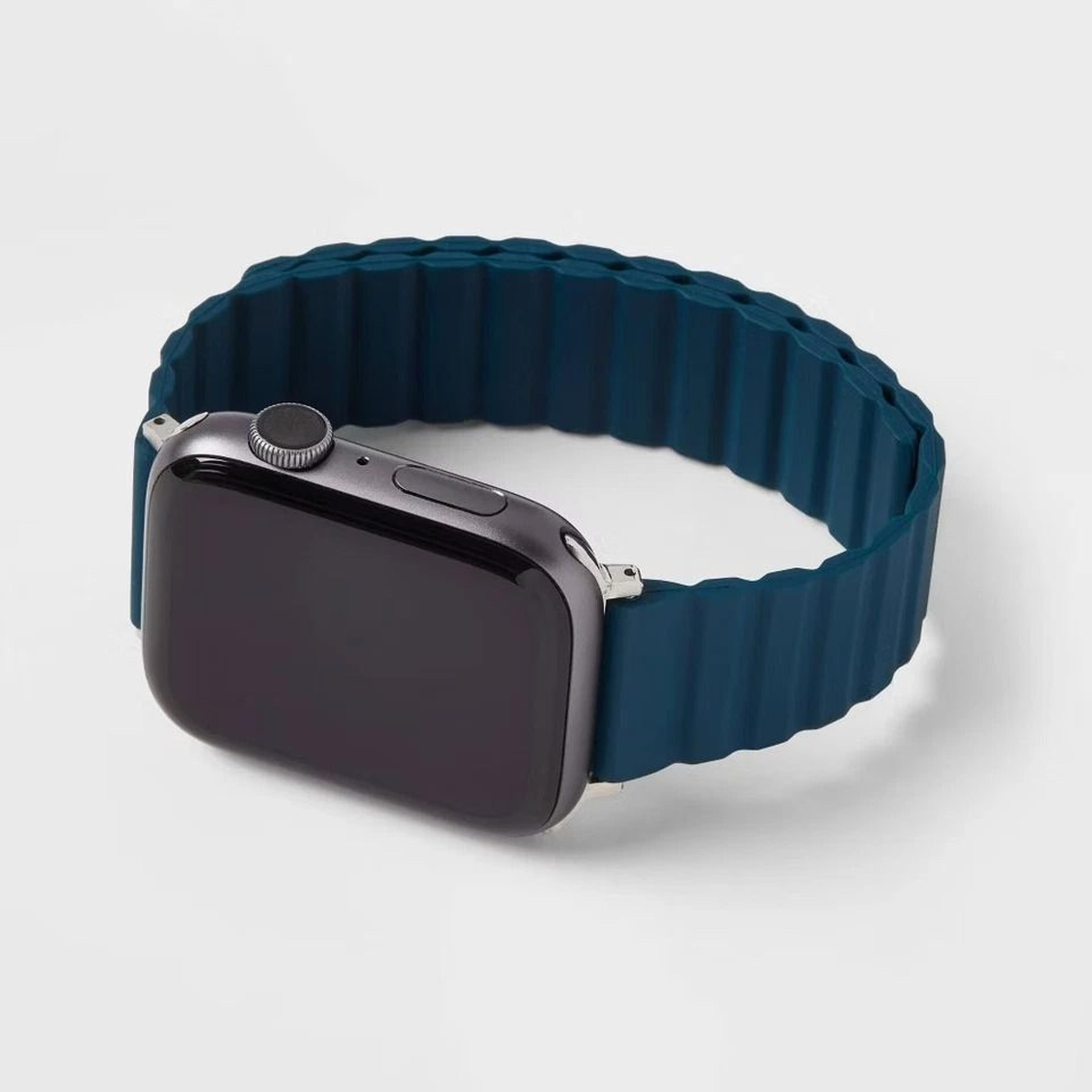 Magnetic Watch Silicone Band  Dark Teal Durable Flexible Silicone Strap Secure Fit 1