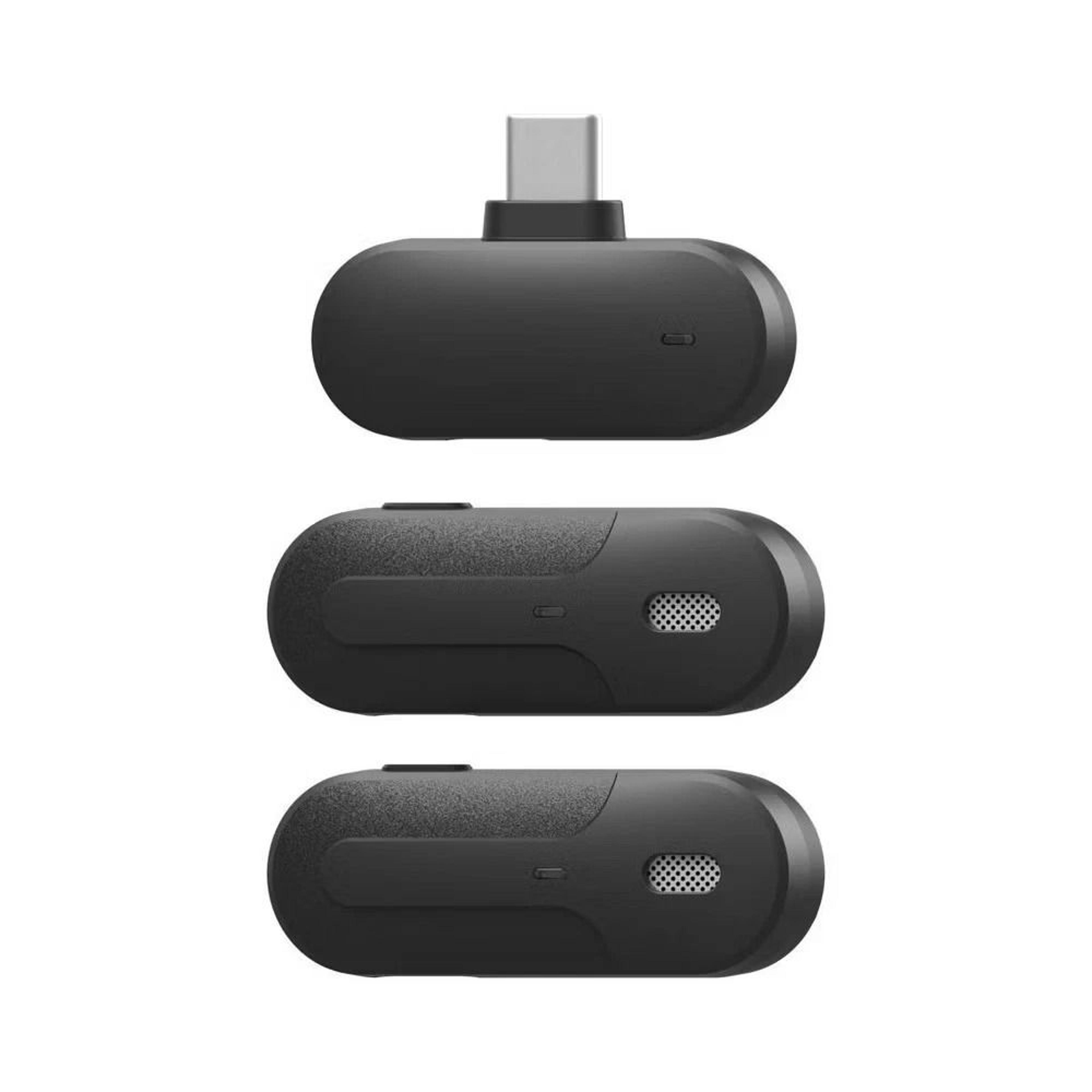 wireless microphone, audio mic with dual usb-c charger, clear sound for content creation