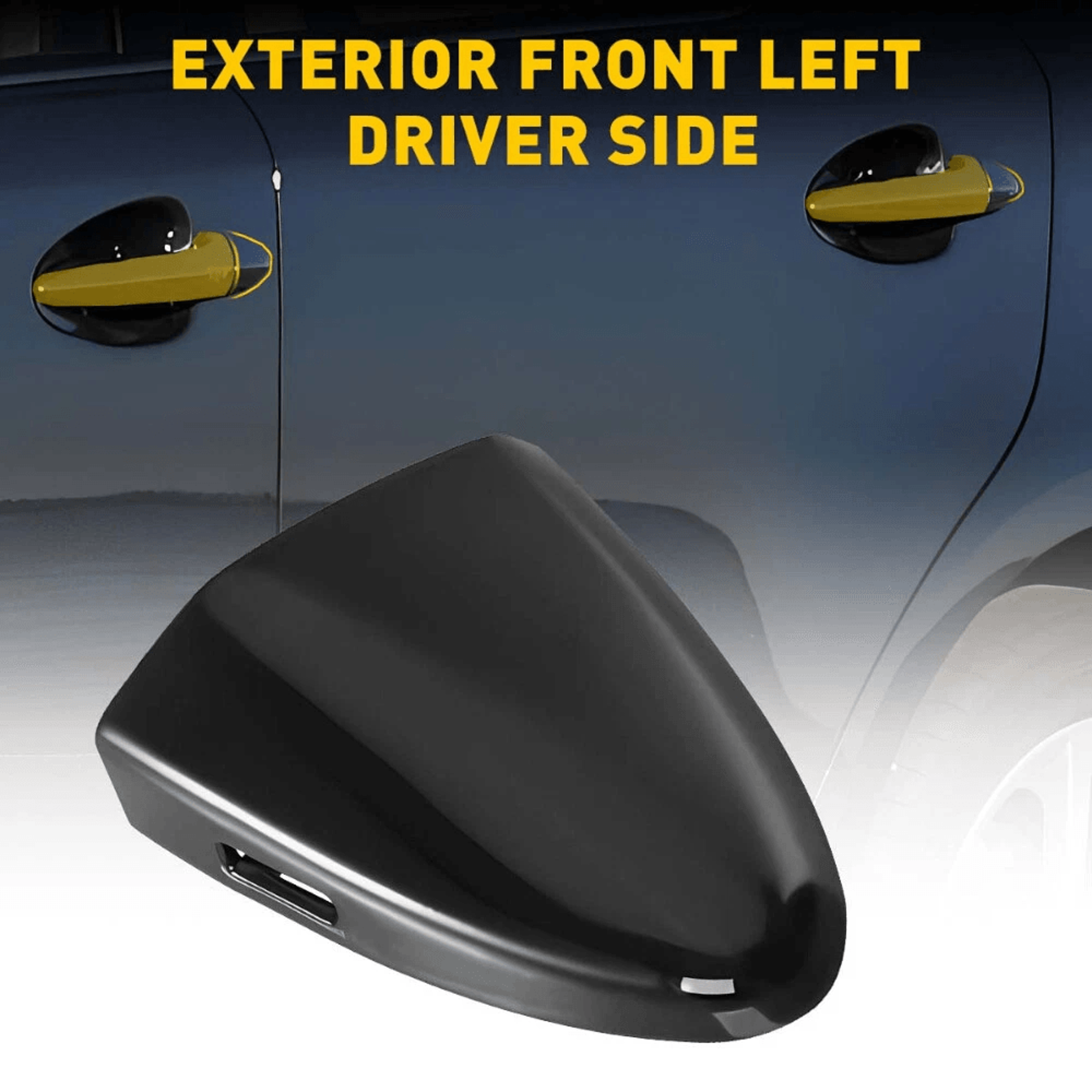 Black Driver Exterior Door Handle Cover HighQuality Custom Fit For Easy Installation Upgrade Your V 2