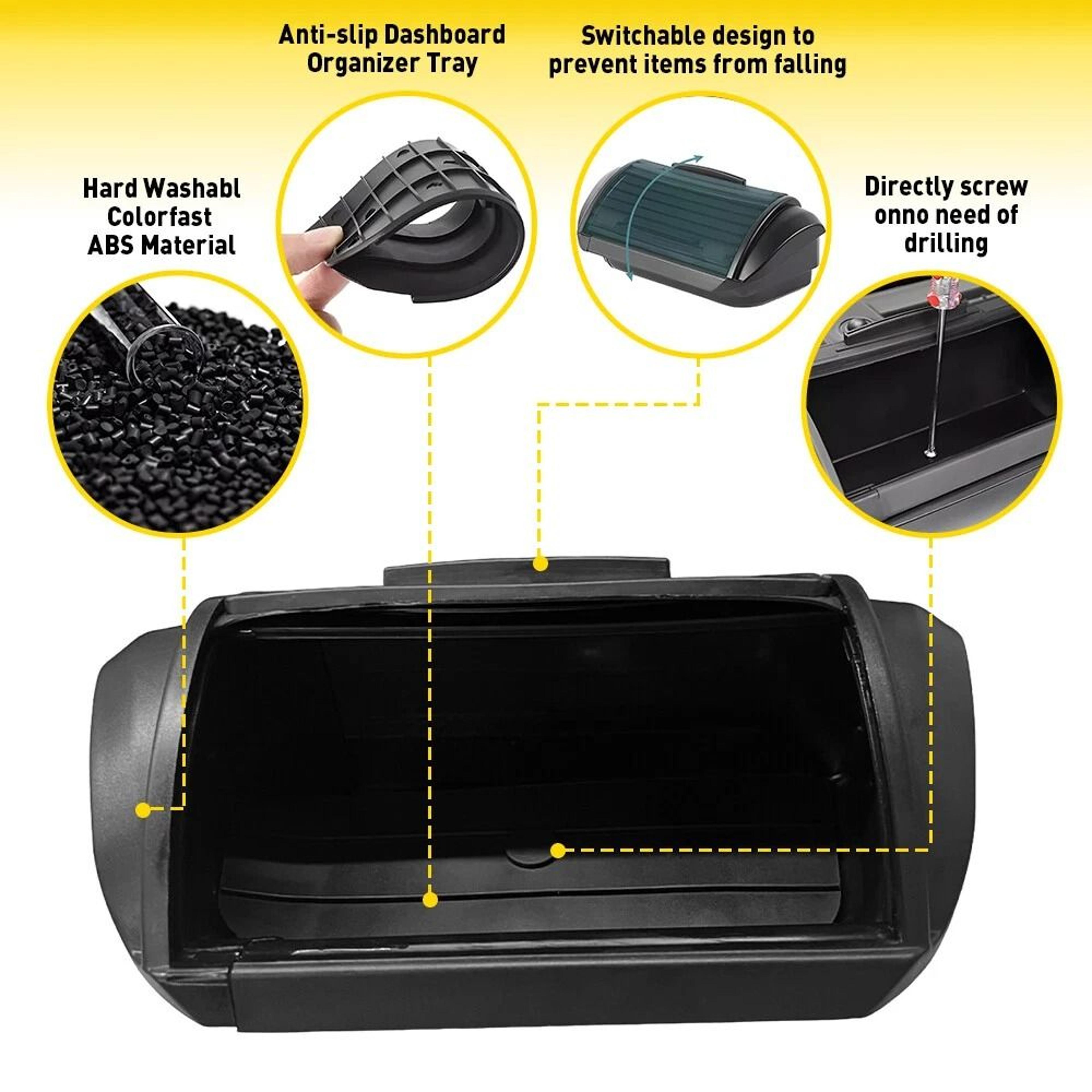 Vehicle Console Storage Box Holder HighQuality Dashboard Organizer Easy Installation Perfect Fit Fo 3