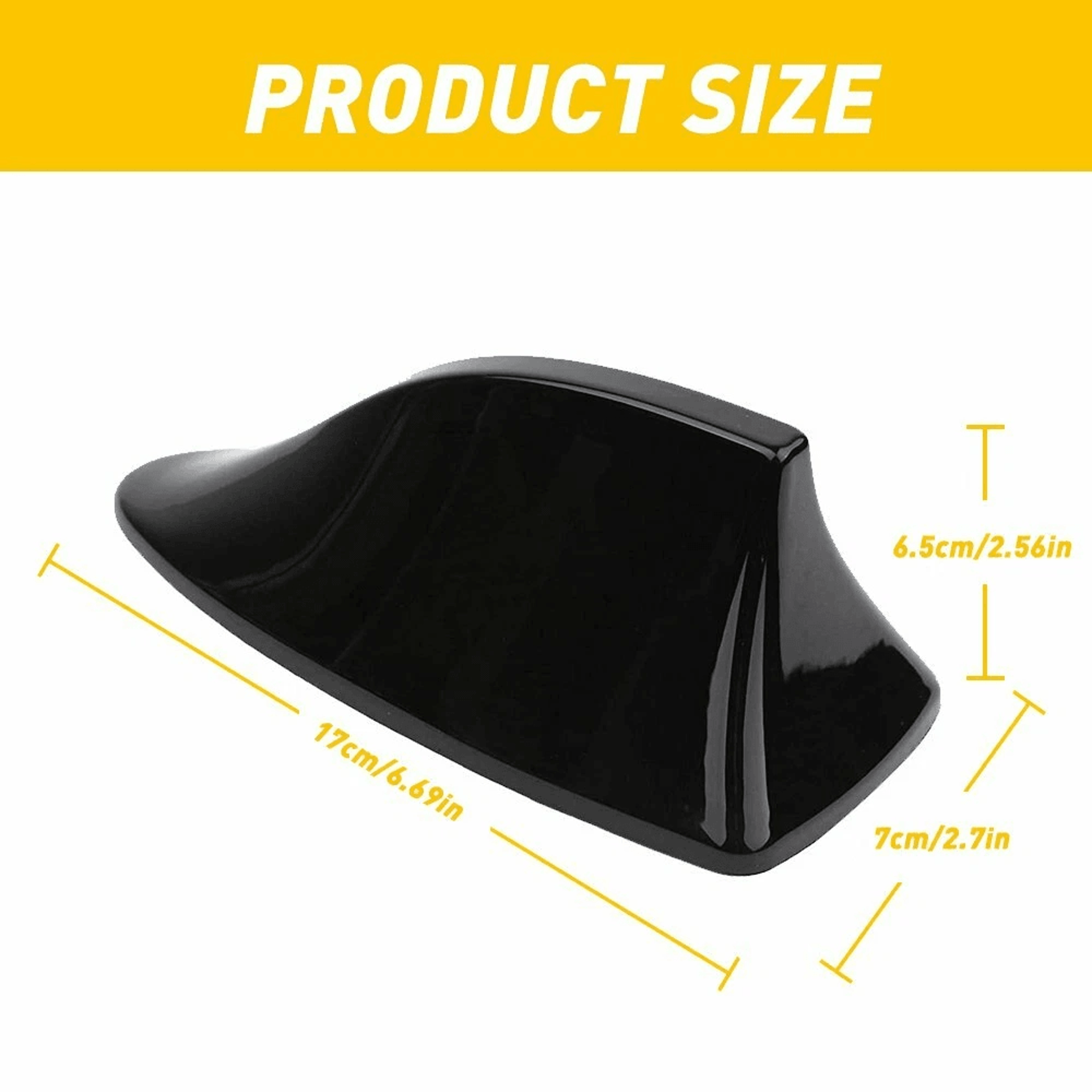Roof Antenna Radio Upgrade BLACK Shark Fin Car FMAM Signal Aerial Accessories No Drill Install 8