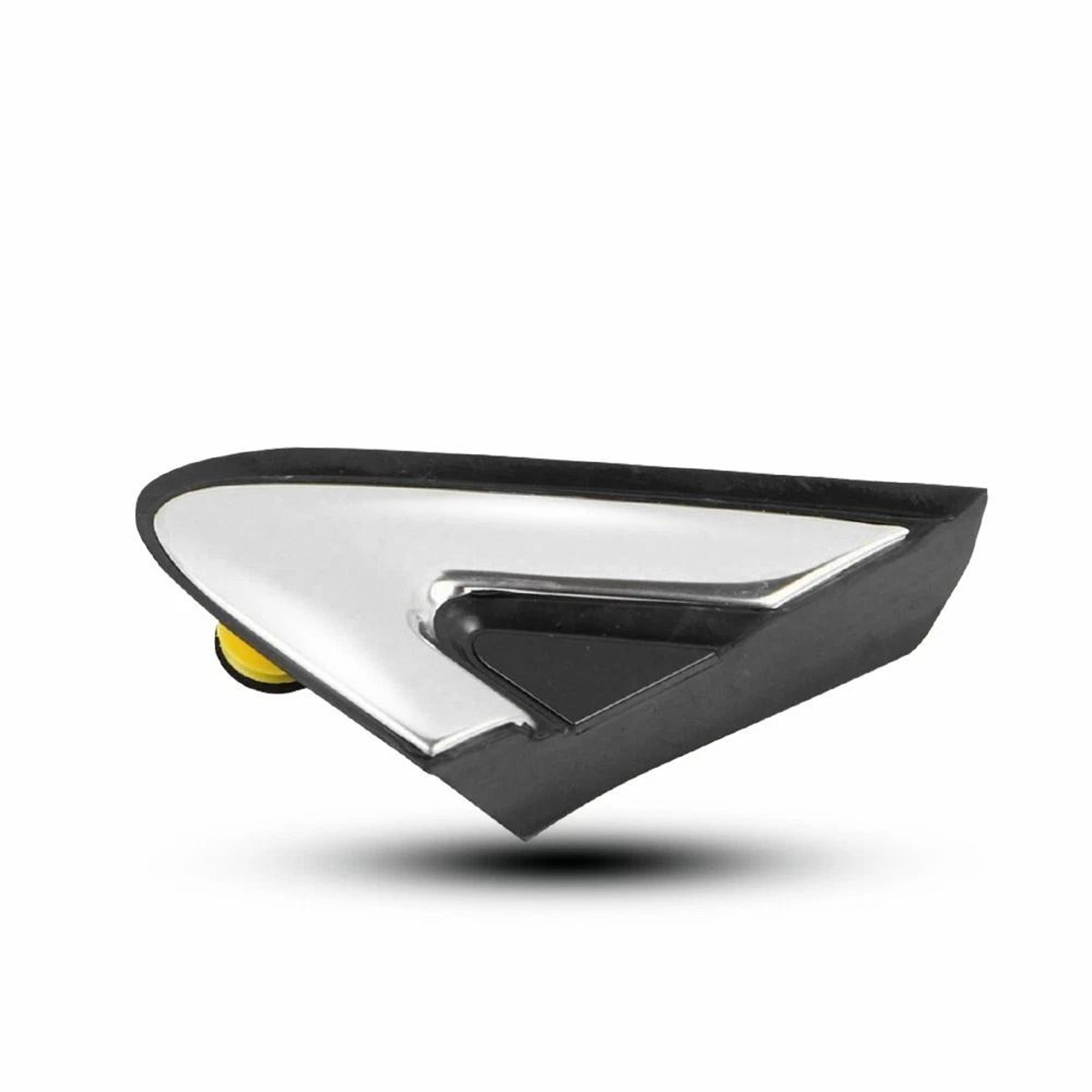 mirror triangle trim, genuine fender pillar trim molding left, garnish delta, chrome black molding cover