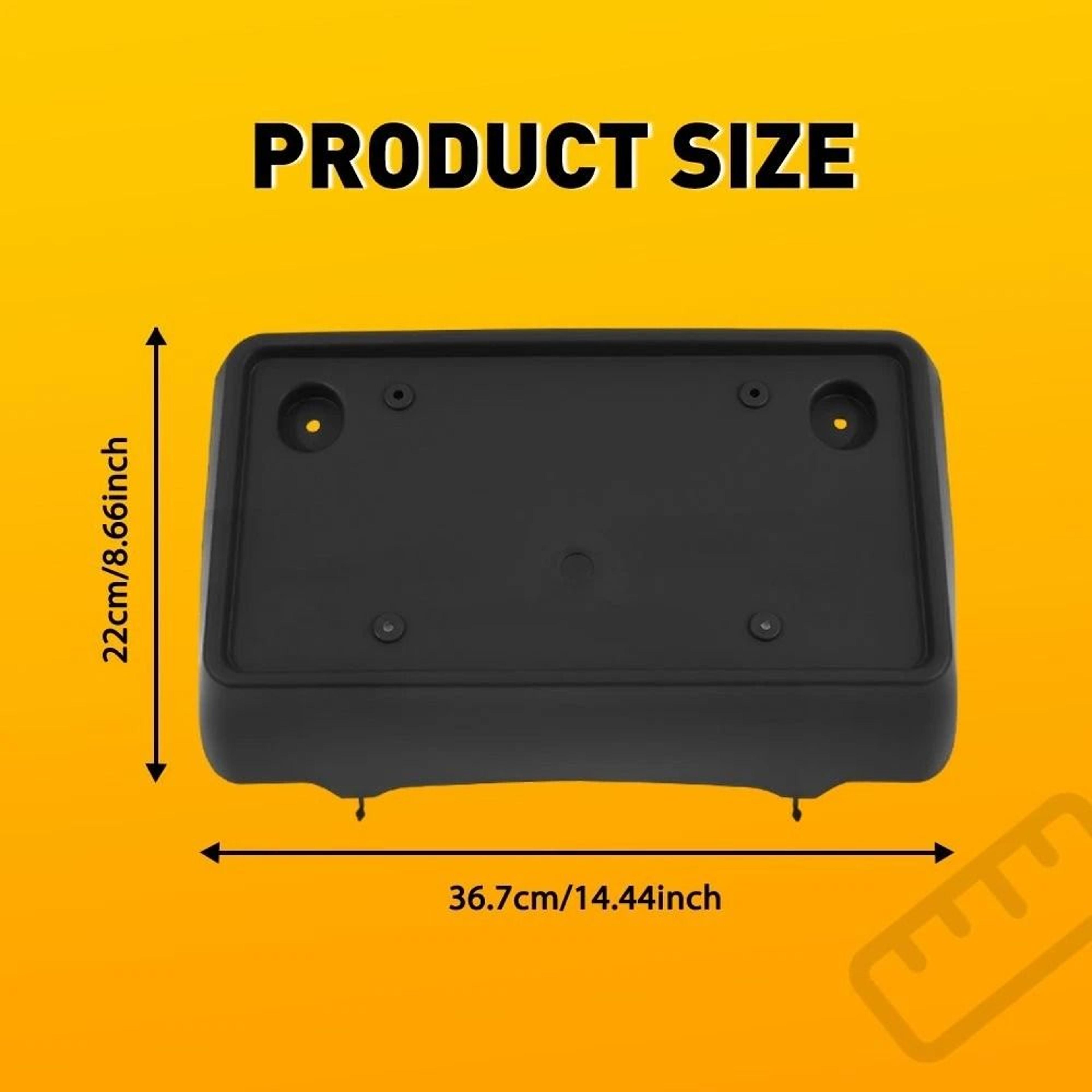 License Plate Front Bracket Durable ABS Easy Install 2