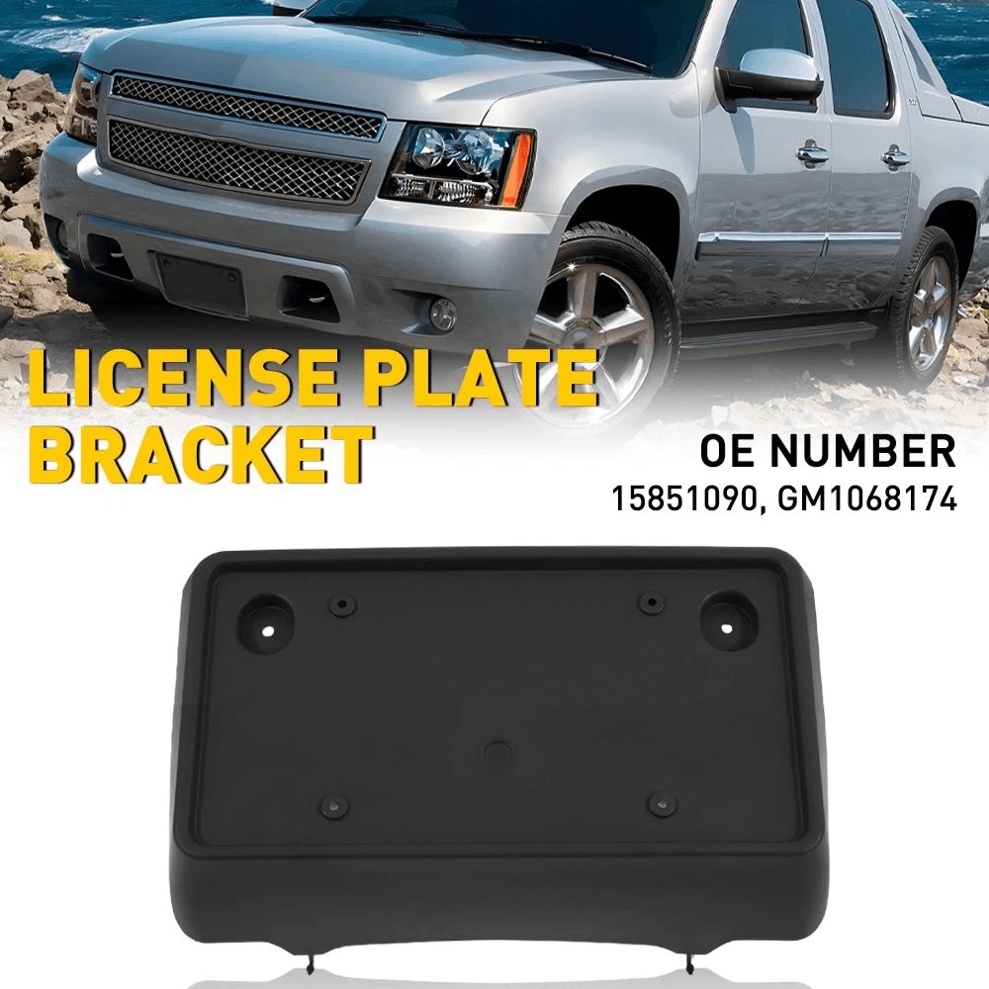 License Plate Front Bracket Durable ABS Easy Install 9