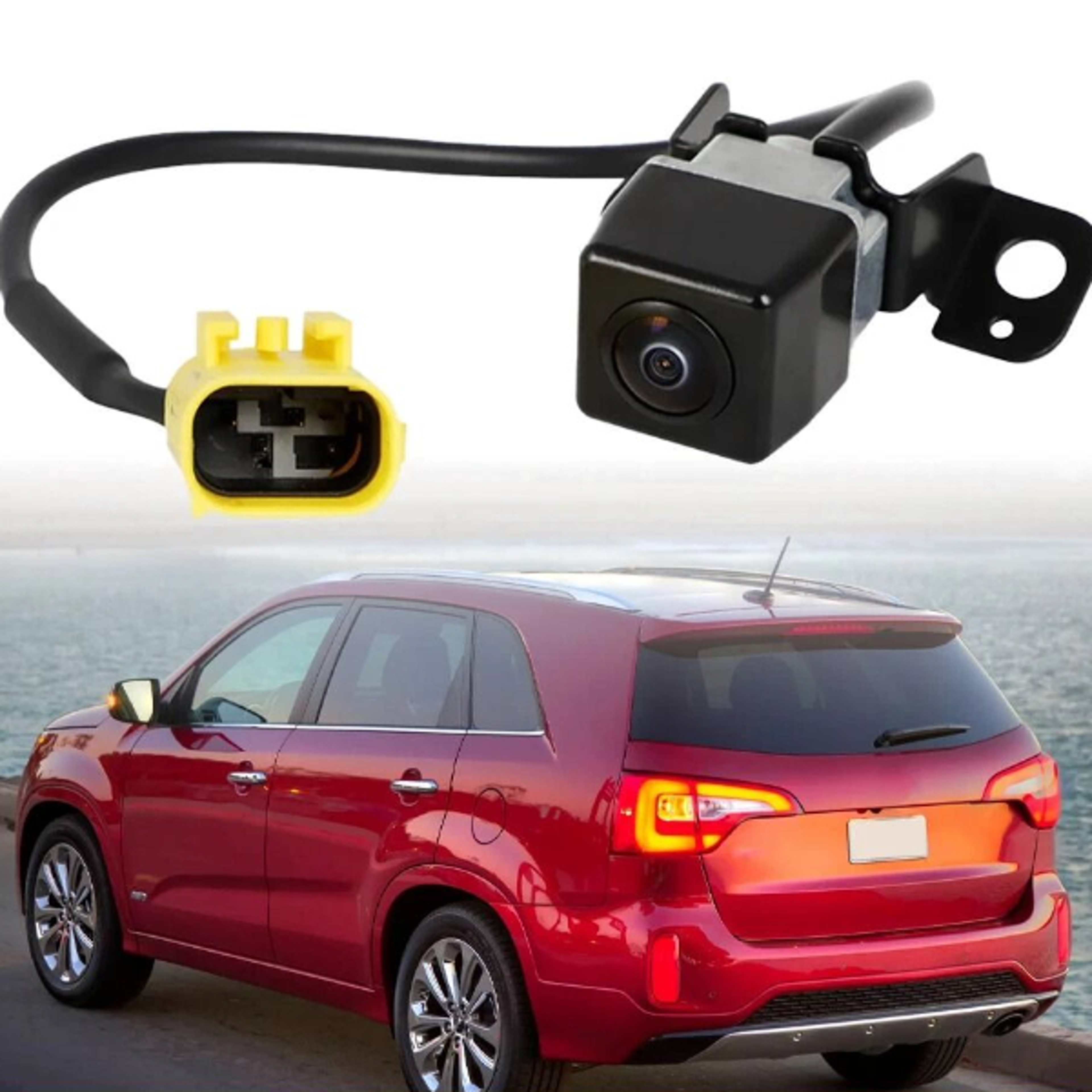backup camera rear view, wide-angle hd lens, rainproof, day night vision, easy installation car camera
