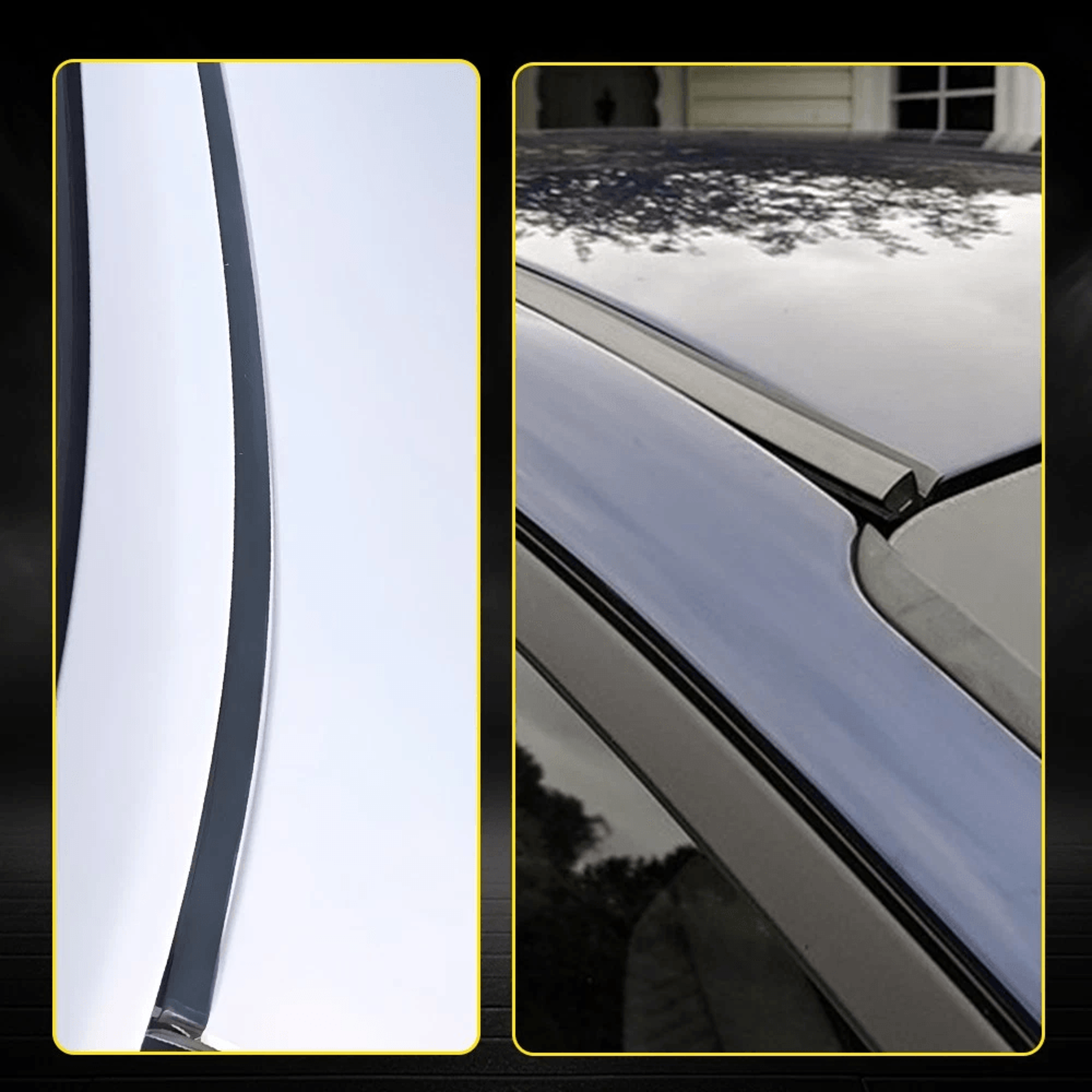 roof side drip molding set rh & lh, vehicle trim for enhanced durability