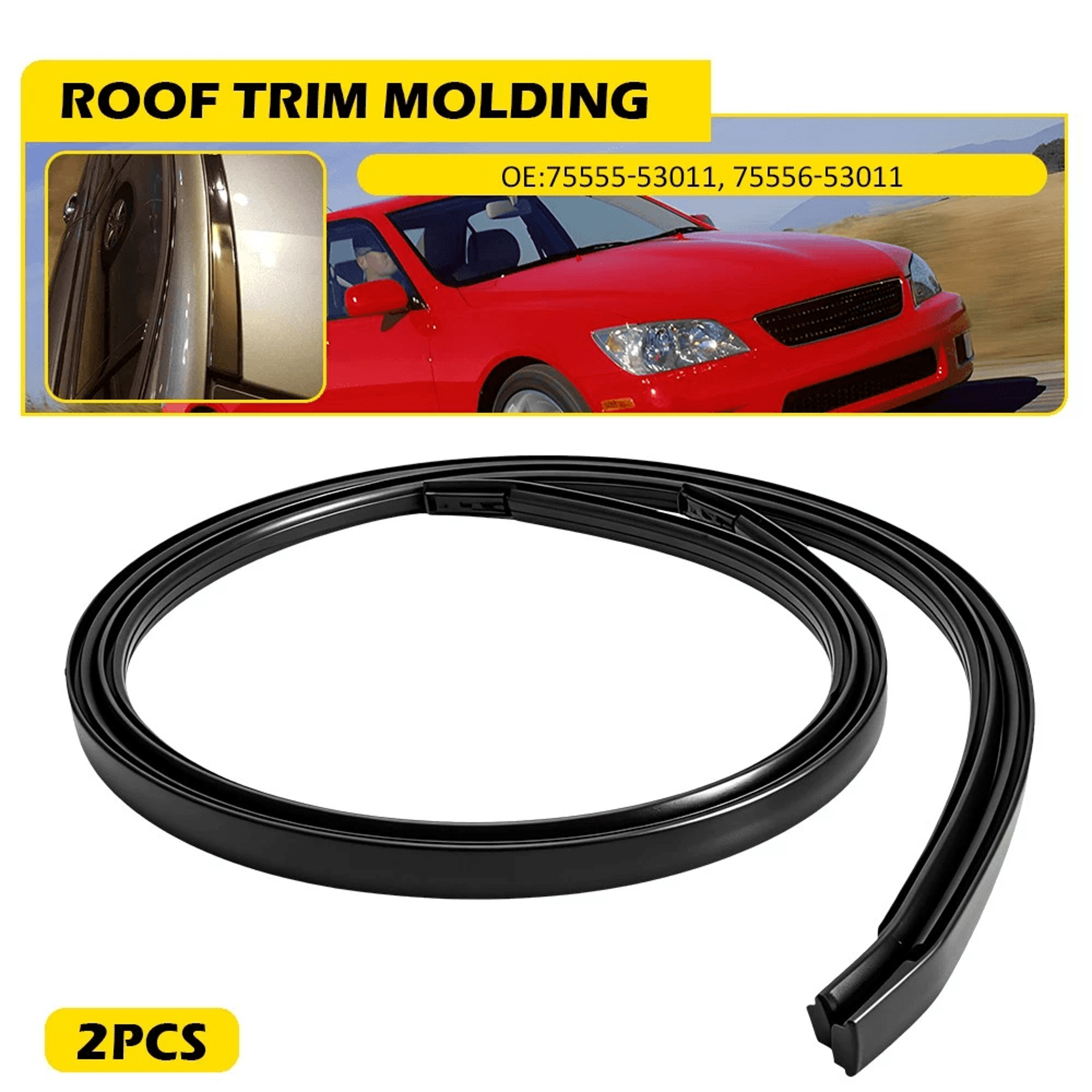 Roof Side Drip Molding Set RH  LH Vehicle Trim For Enhanced Durability 9