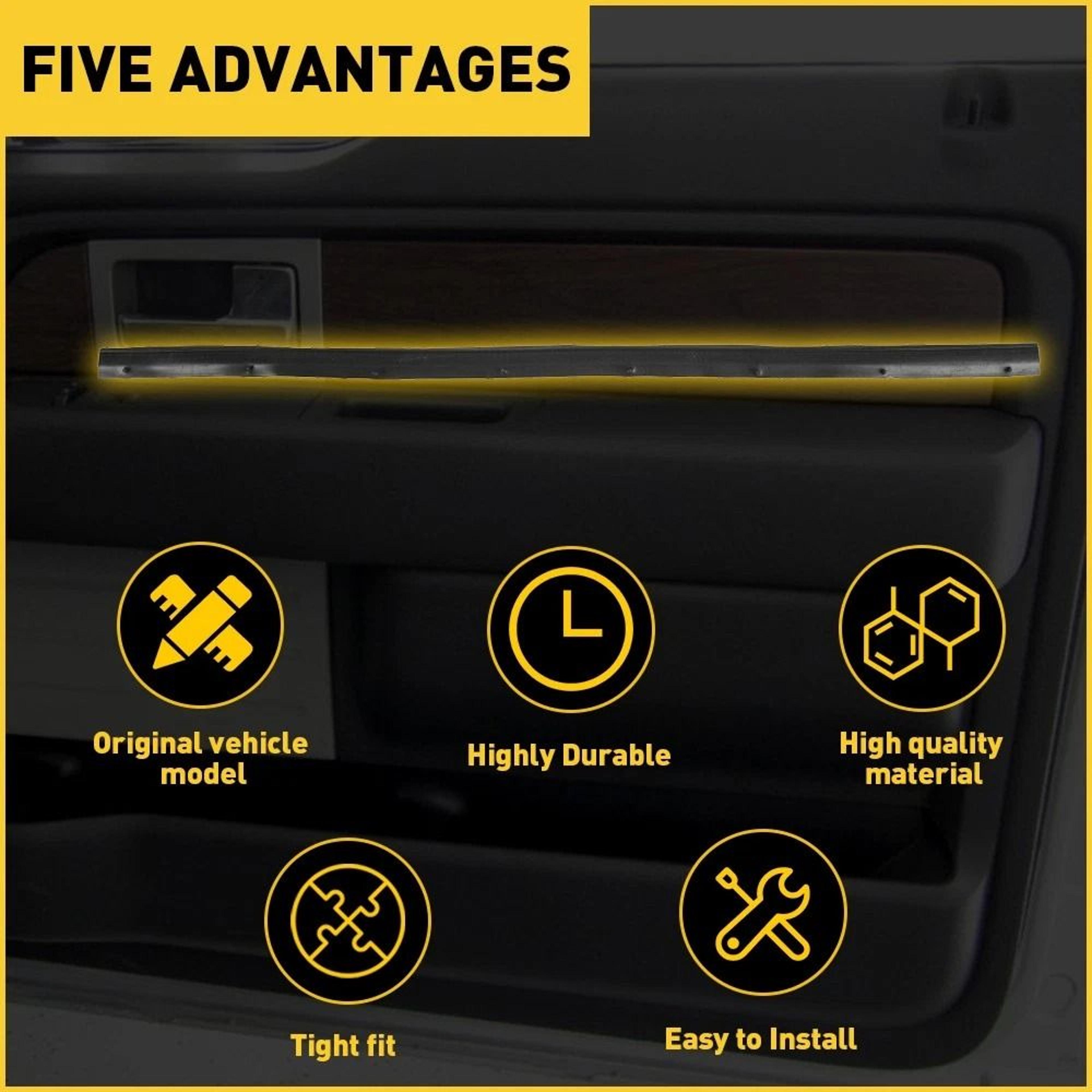 Weatherstrip Seal For Front Right Left Door Leakproof  Durable Car Seal 6