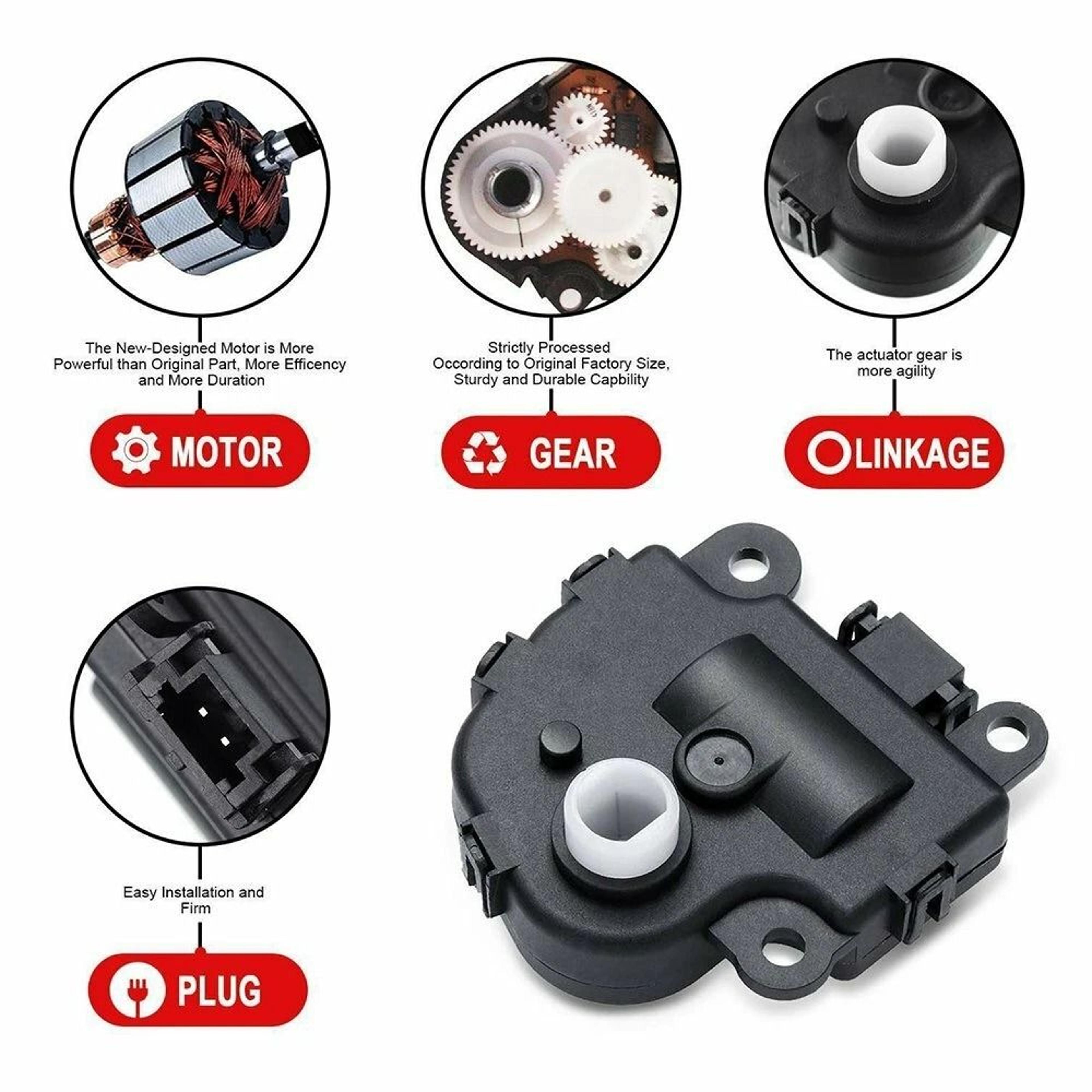 Blend Door Actuator For AC Heater Electrical Activation 5