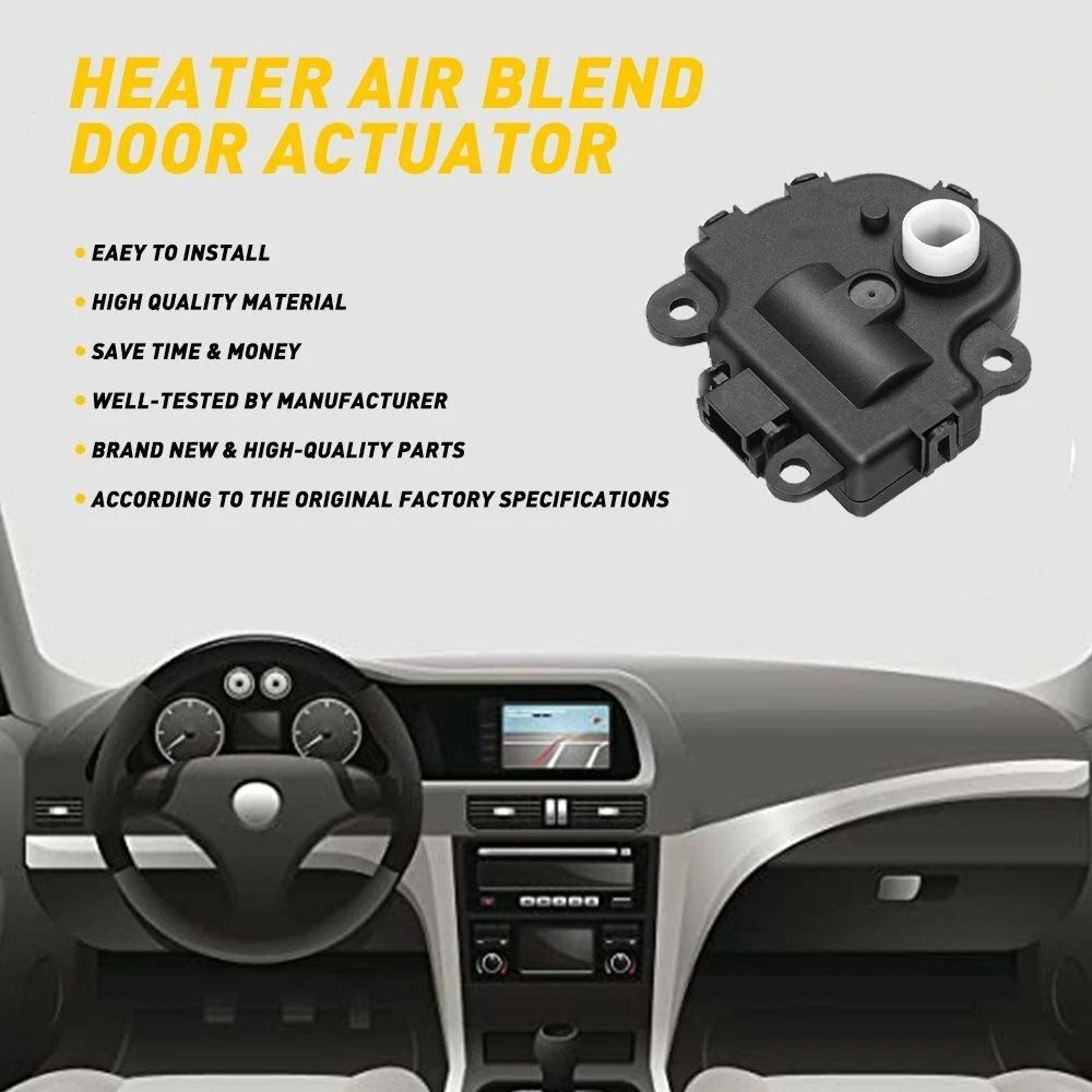 Blend Door Actuator For AC Heater Electrical Activation 6
