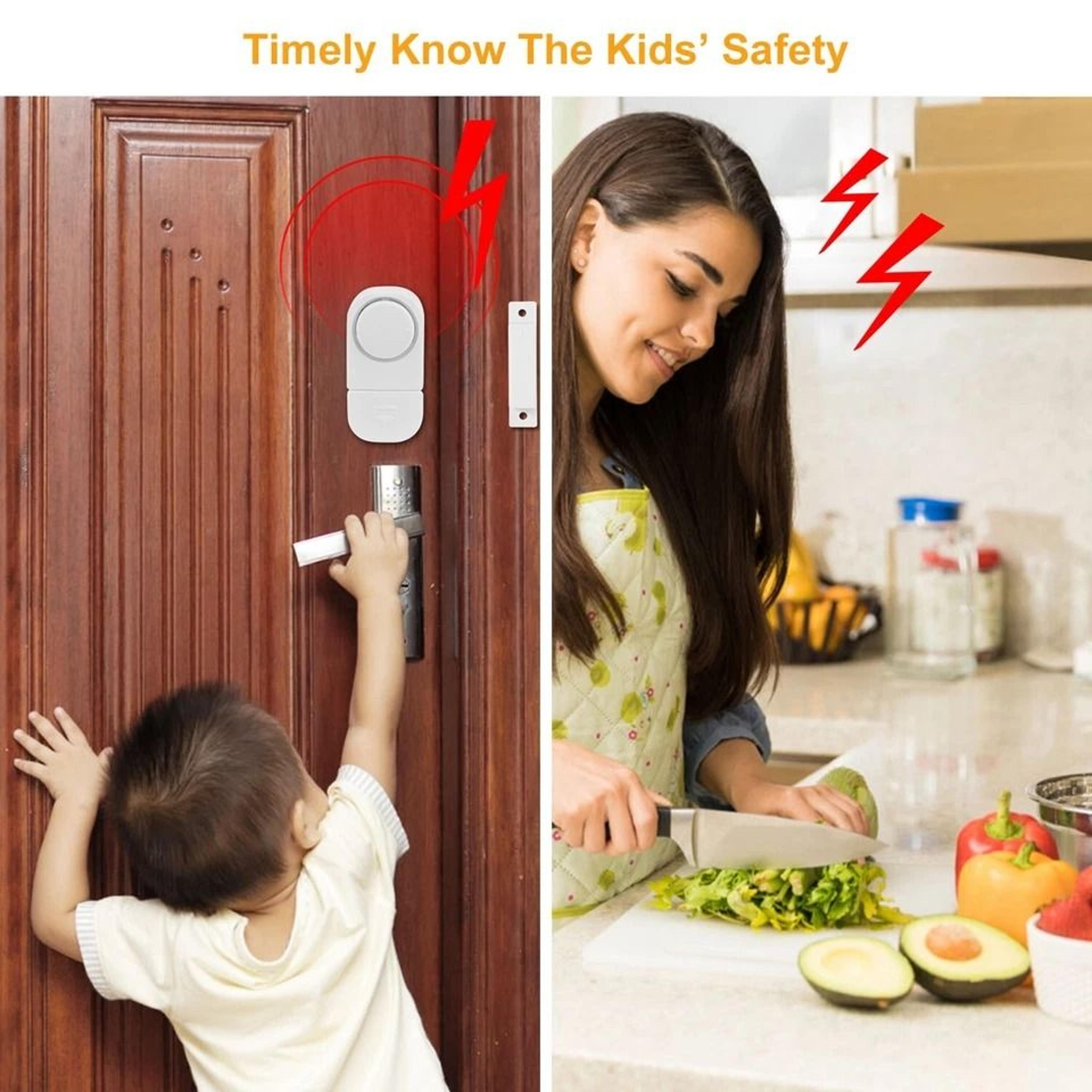 Magnetic Door Sensor Safety Wireless Home Window Alarm Burglar Security System 4