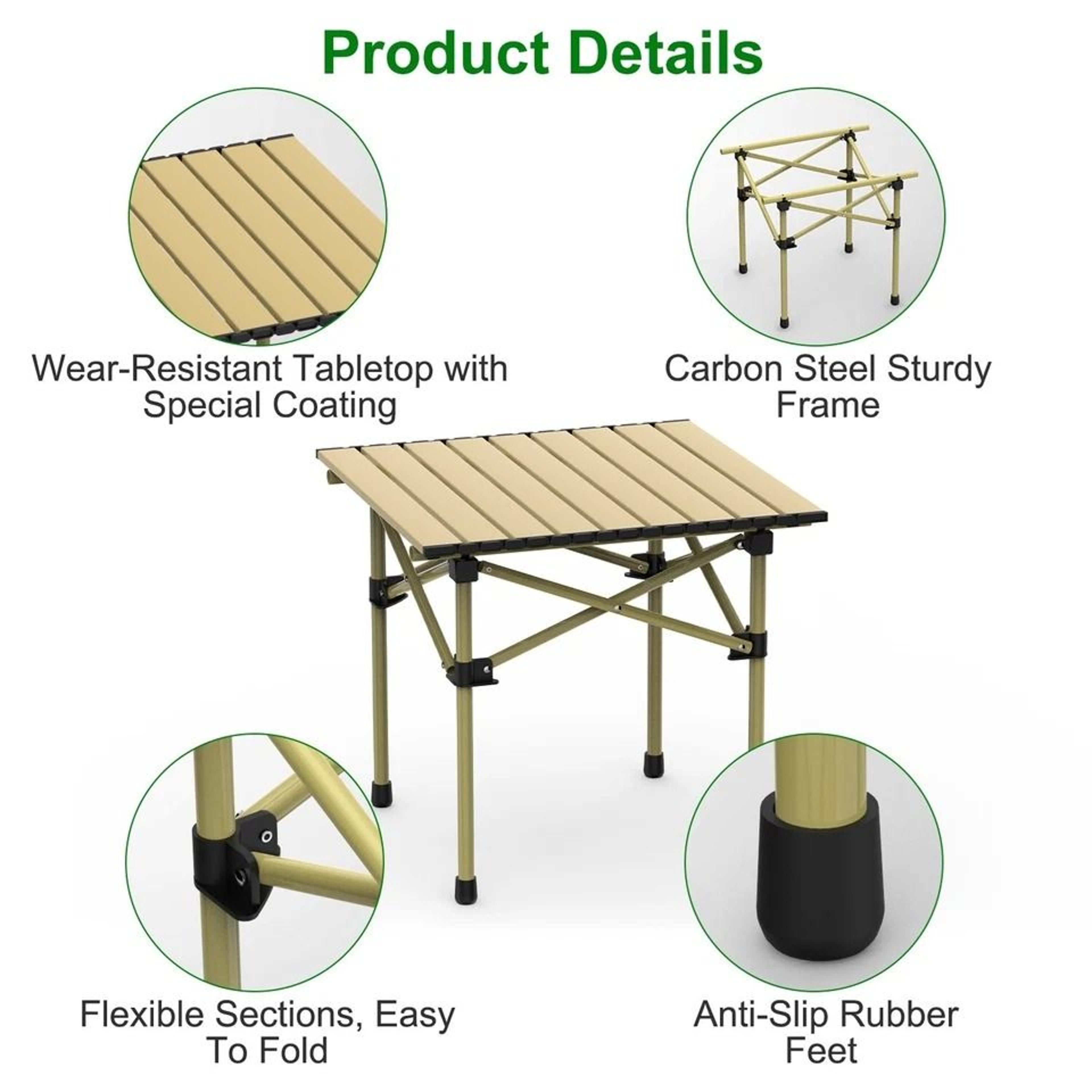 Carbon Steel Camping Table Portable BBQ Desk For Picnic Hiking And Camping Foldable Sturdy Table Fo 11