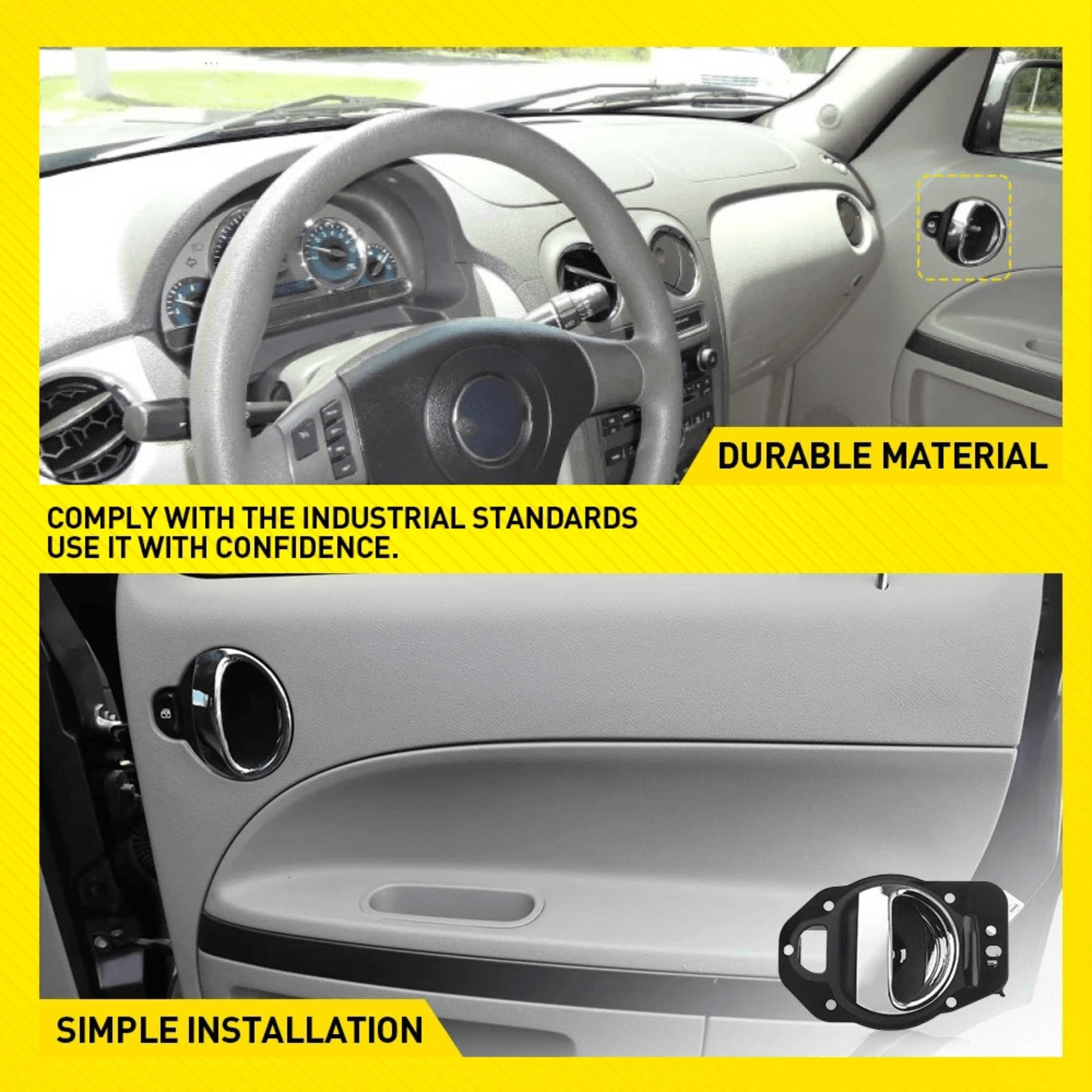 Chrome Inside Interior Door Handle For Passenger Side Right 9