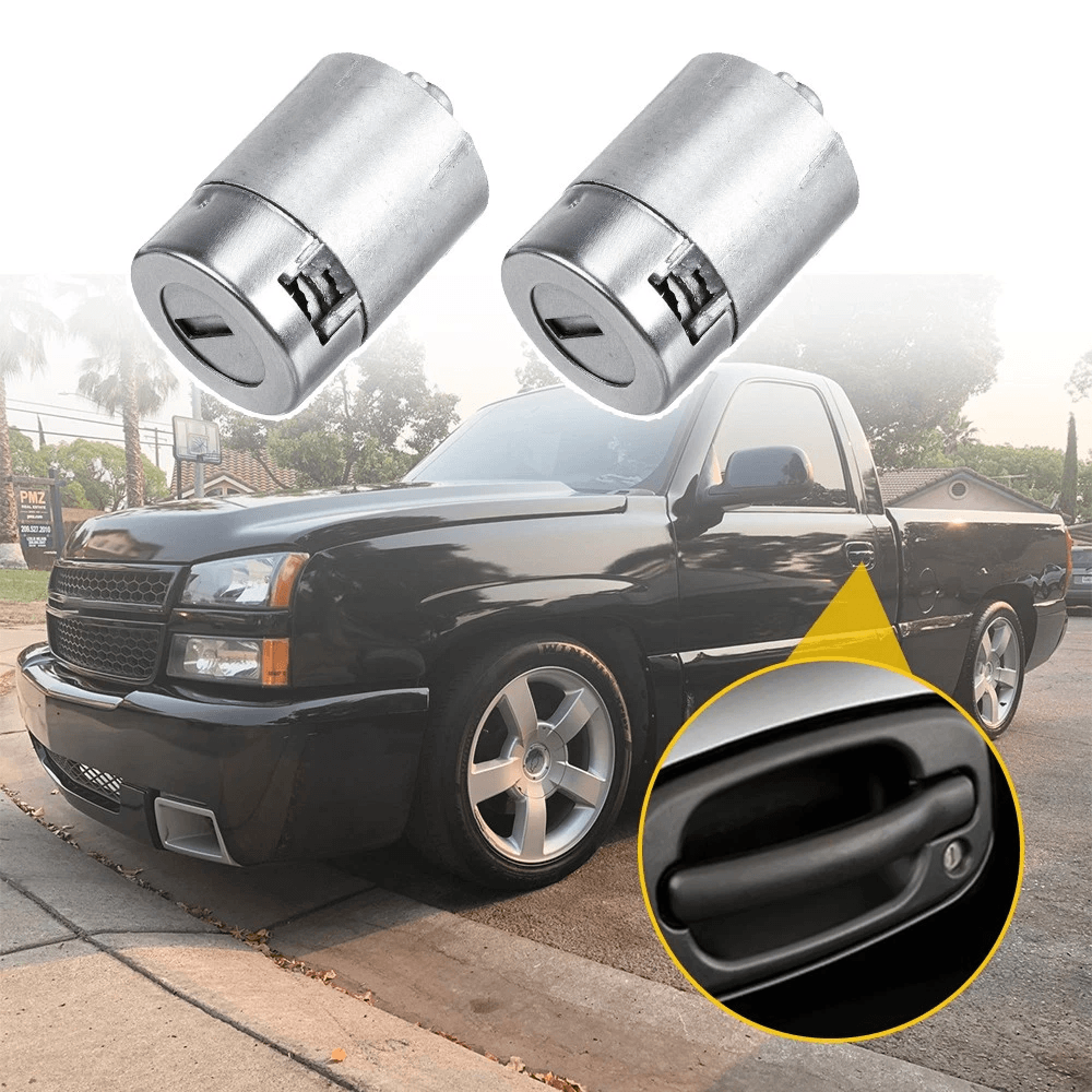 durable pair set door lock cylinder kit with keys for home & office use