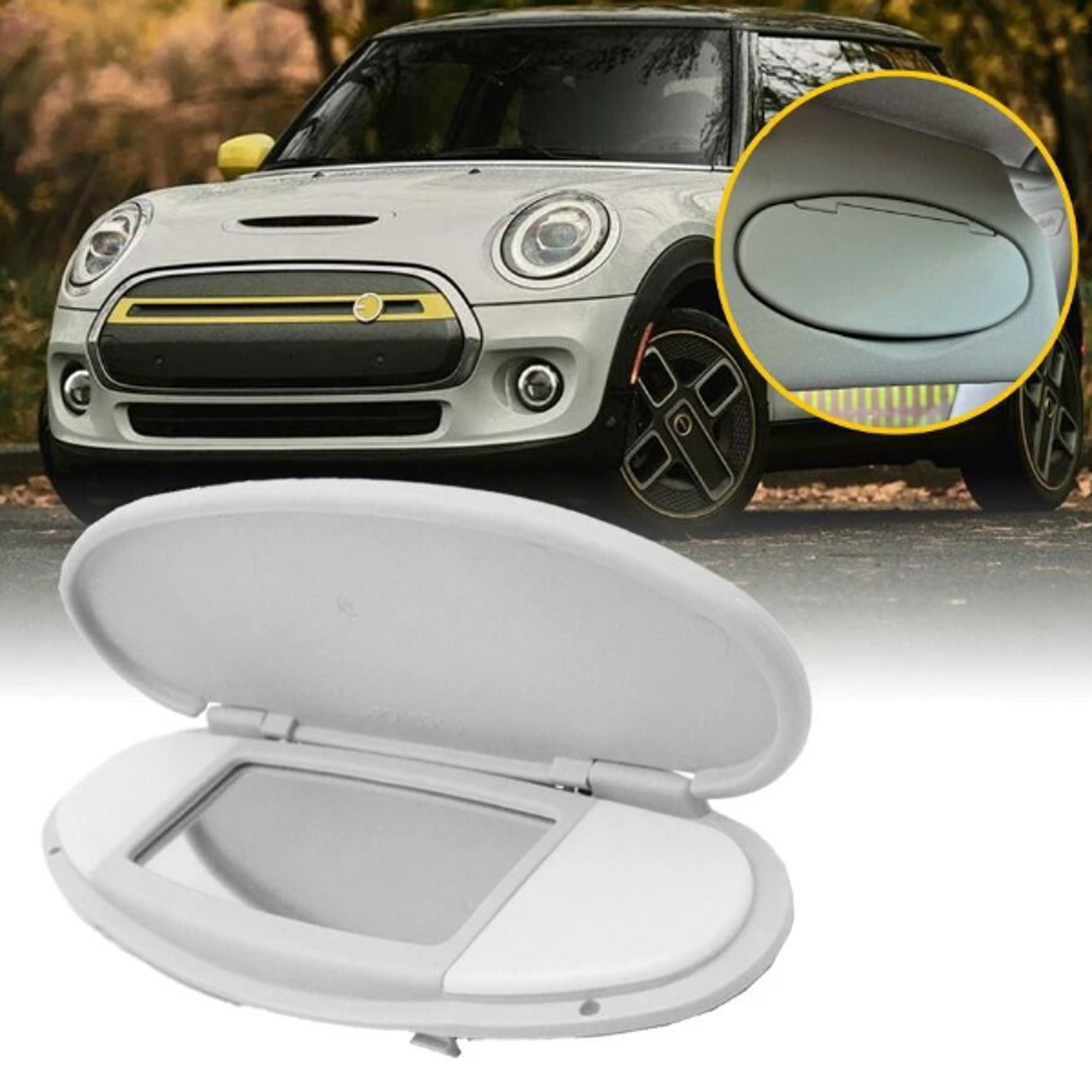 car sun visor with mirror, durable vanity makeup visor cover