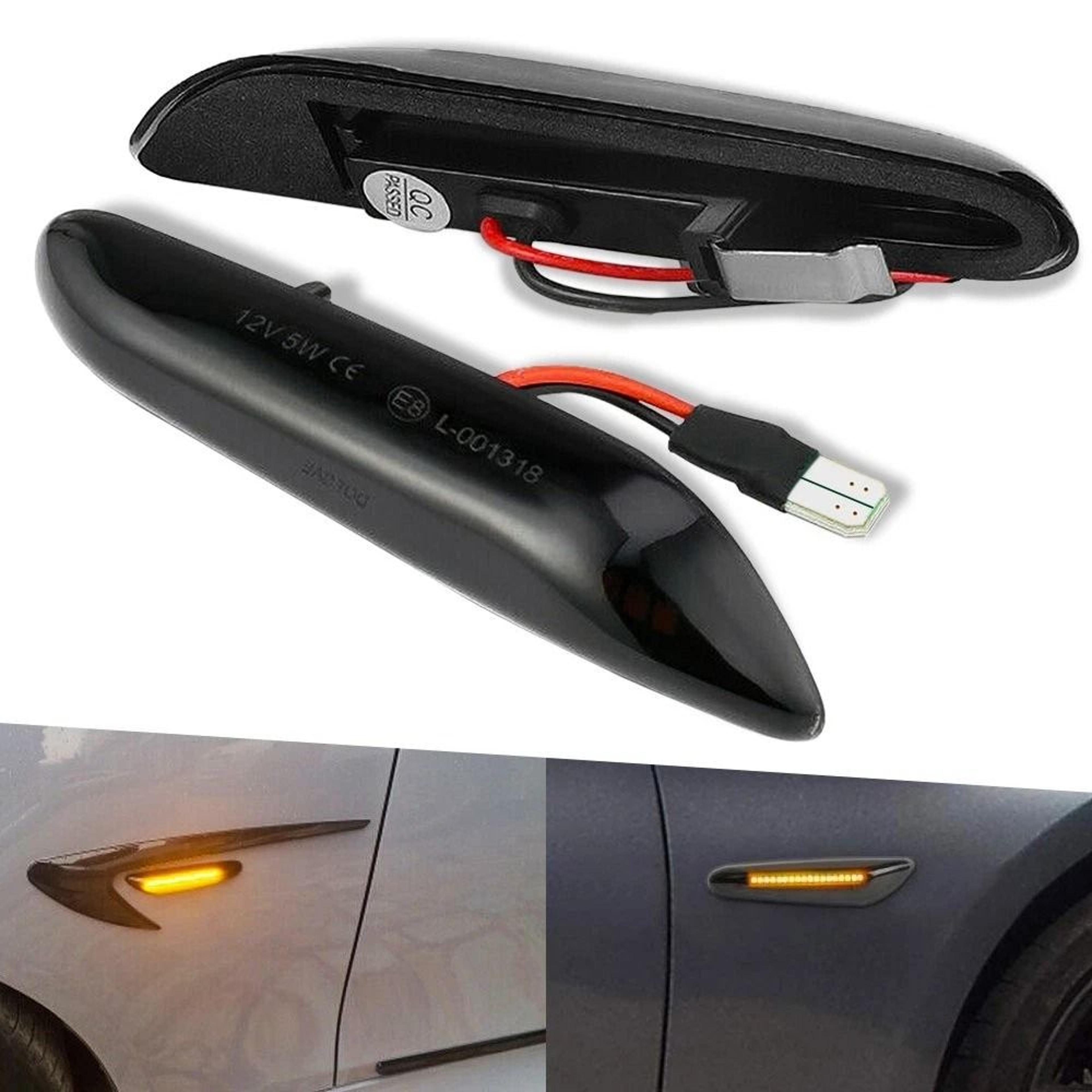 amber led side marker lights, smoked turn signal, eoe european style lights