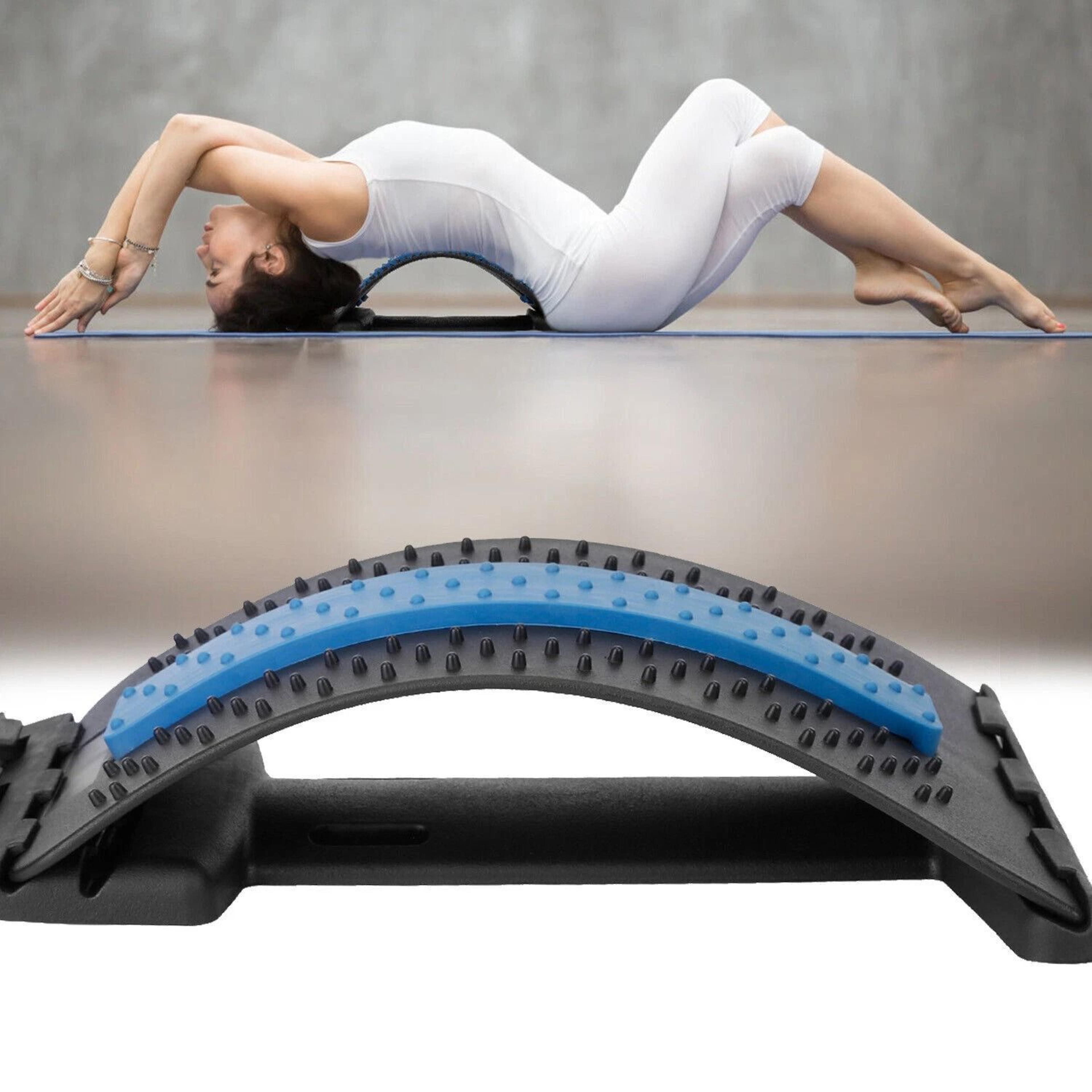 posture massager for back pain relief, adjustable stretcher extender, lumbar support for sciatica and spine health