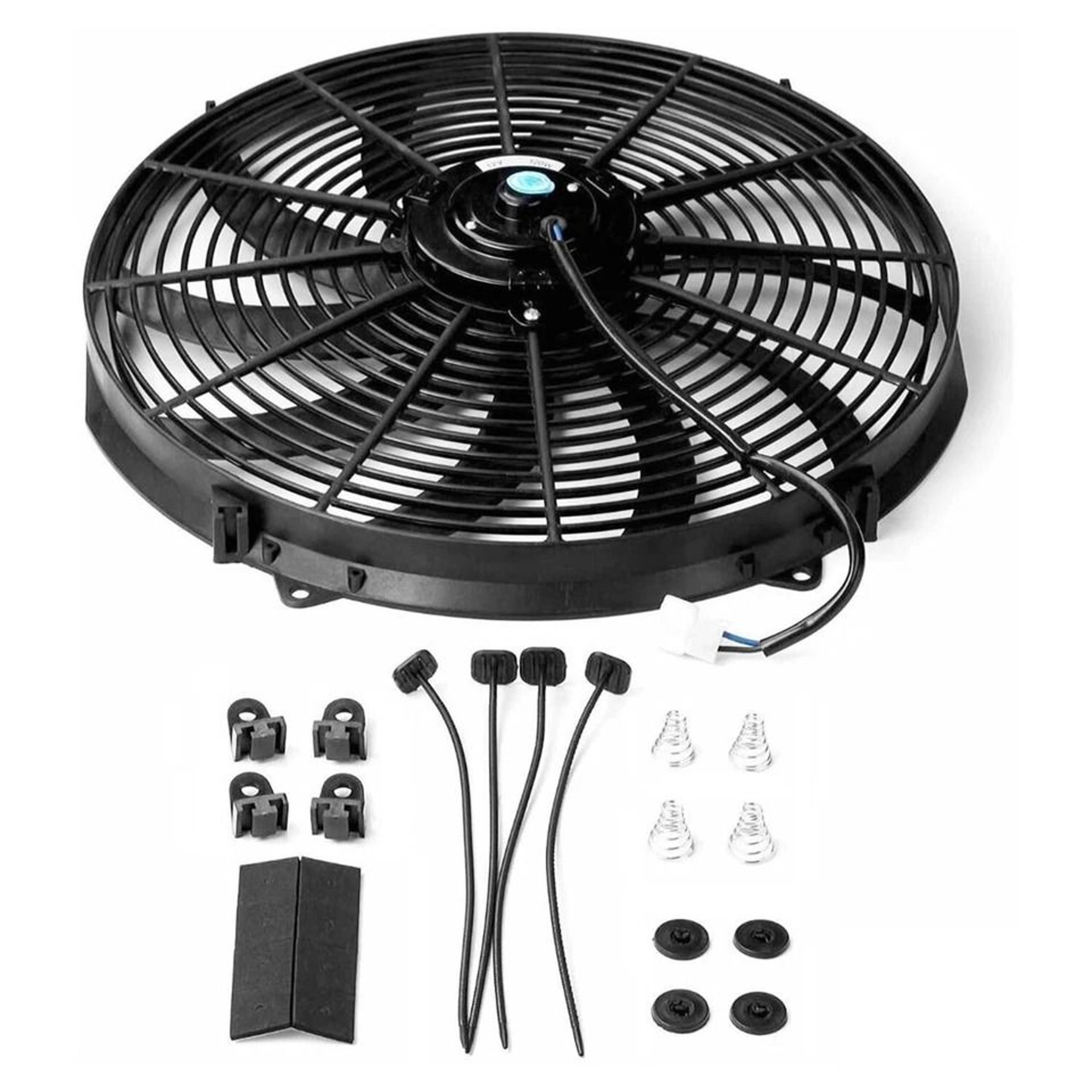 electric radiator cooling fan, universal slim fan, cfm push pull
