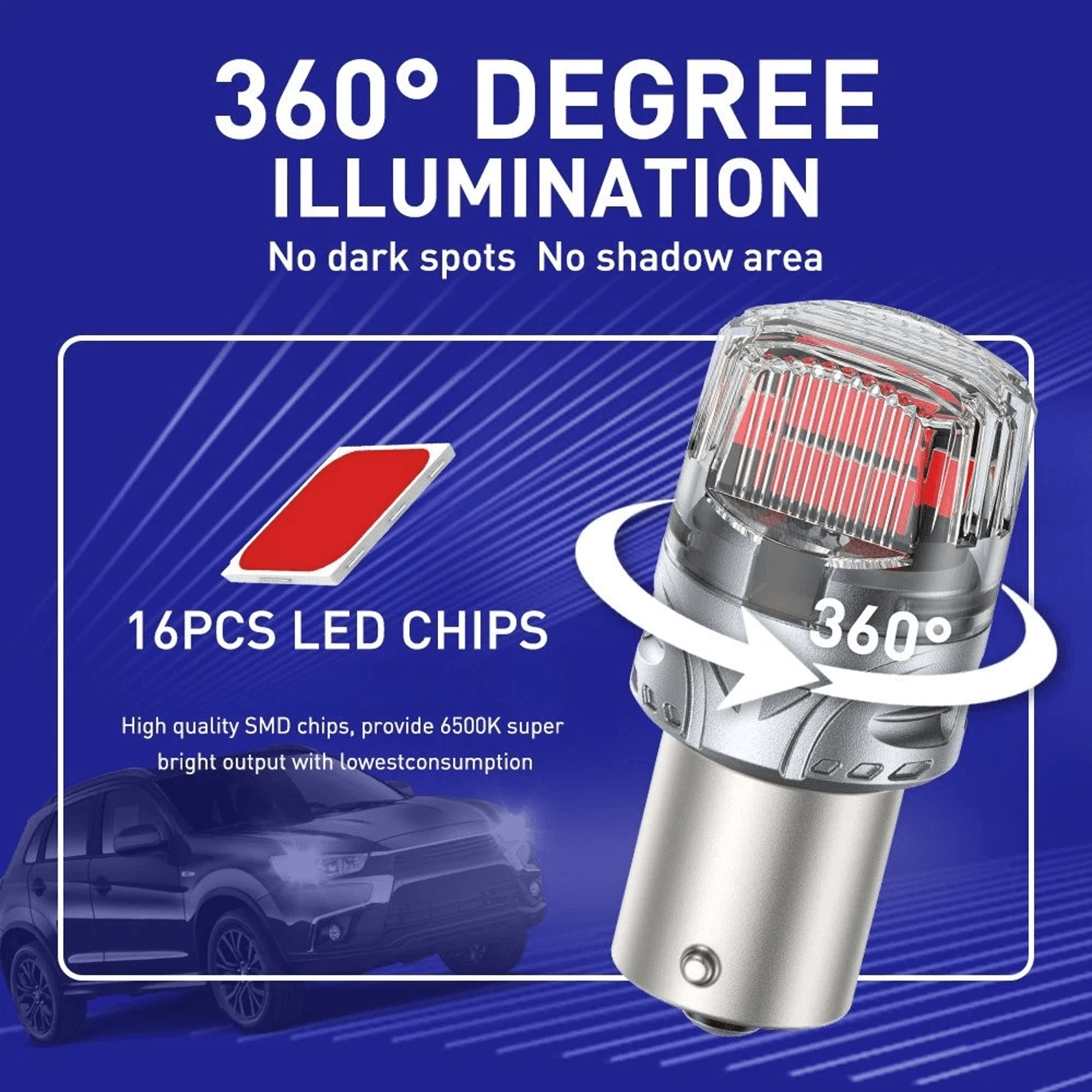 LED Brake Light Bulbs Error Free Tail  Signal Lighting 1