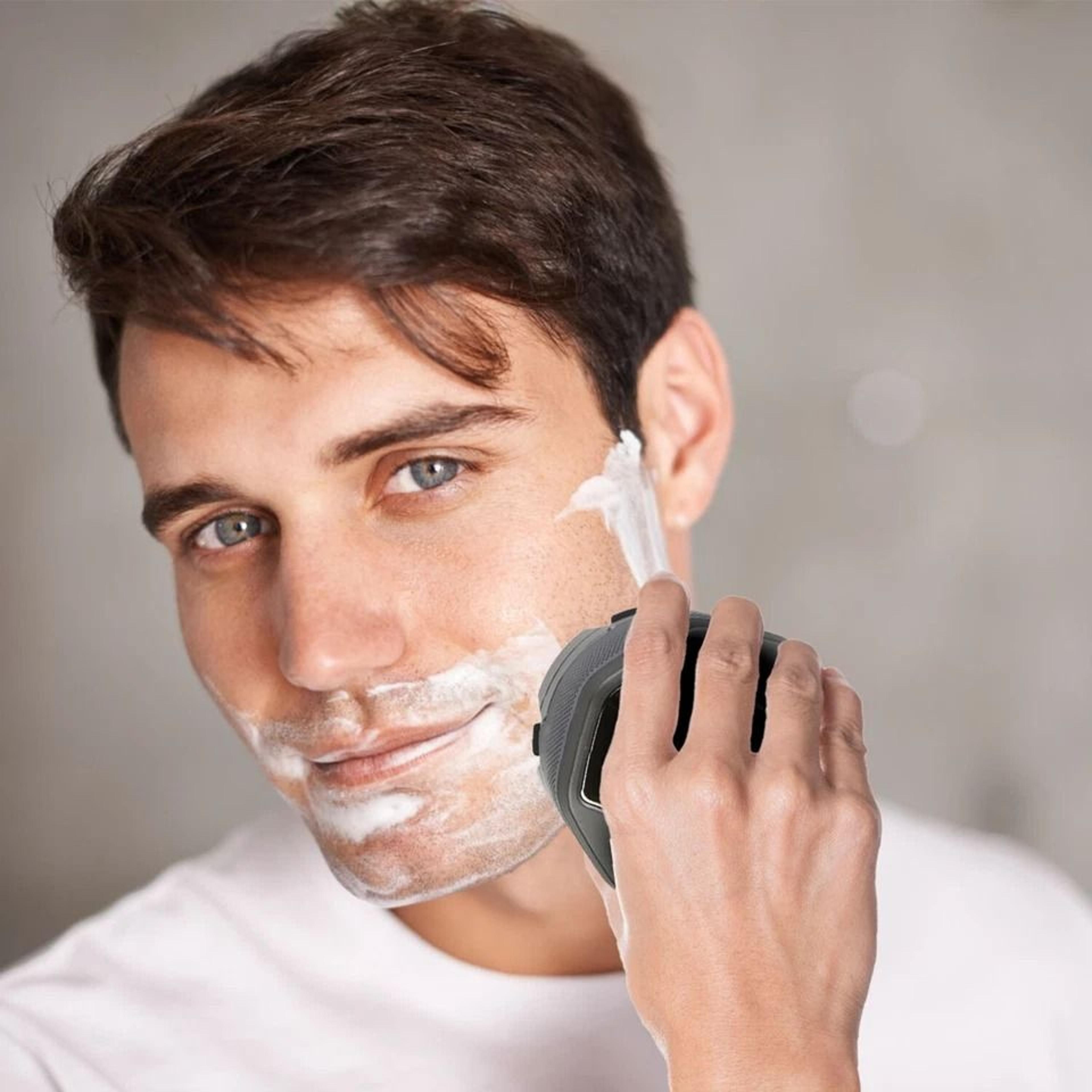 Magnetic Floating Electric Head Shaver Waterproof Razor For Wet Dry Shaving LED Display Fast Chargi 5
