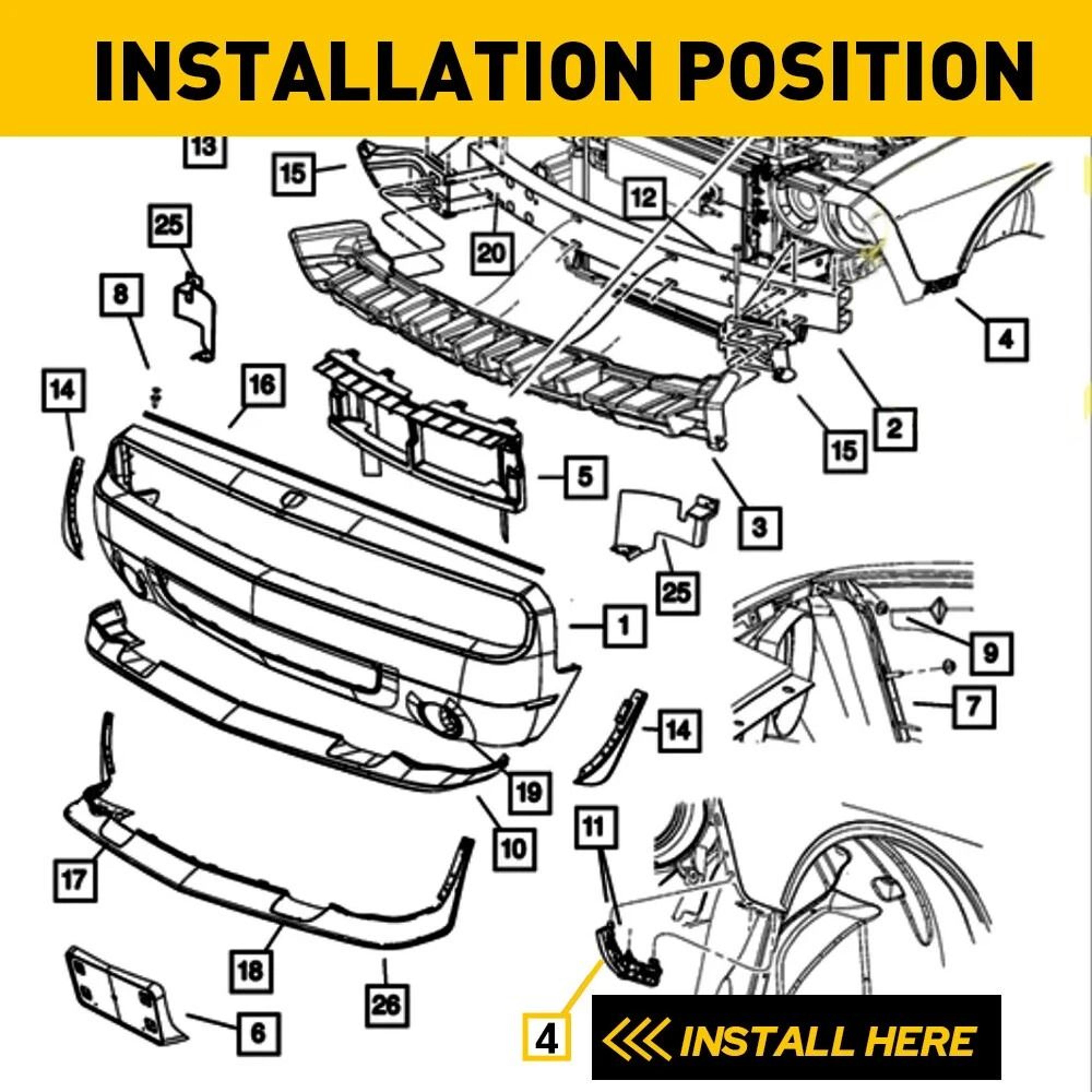Front Left  Right Side Bumper Bracket Set Corrosion Resistant Durable ABS 1