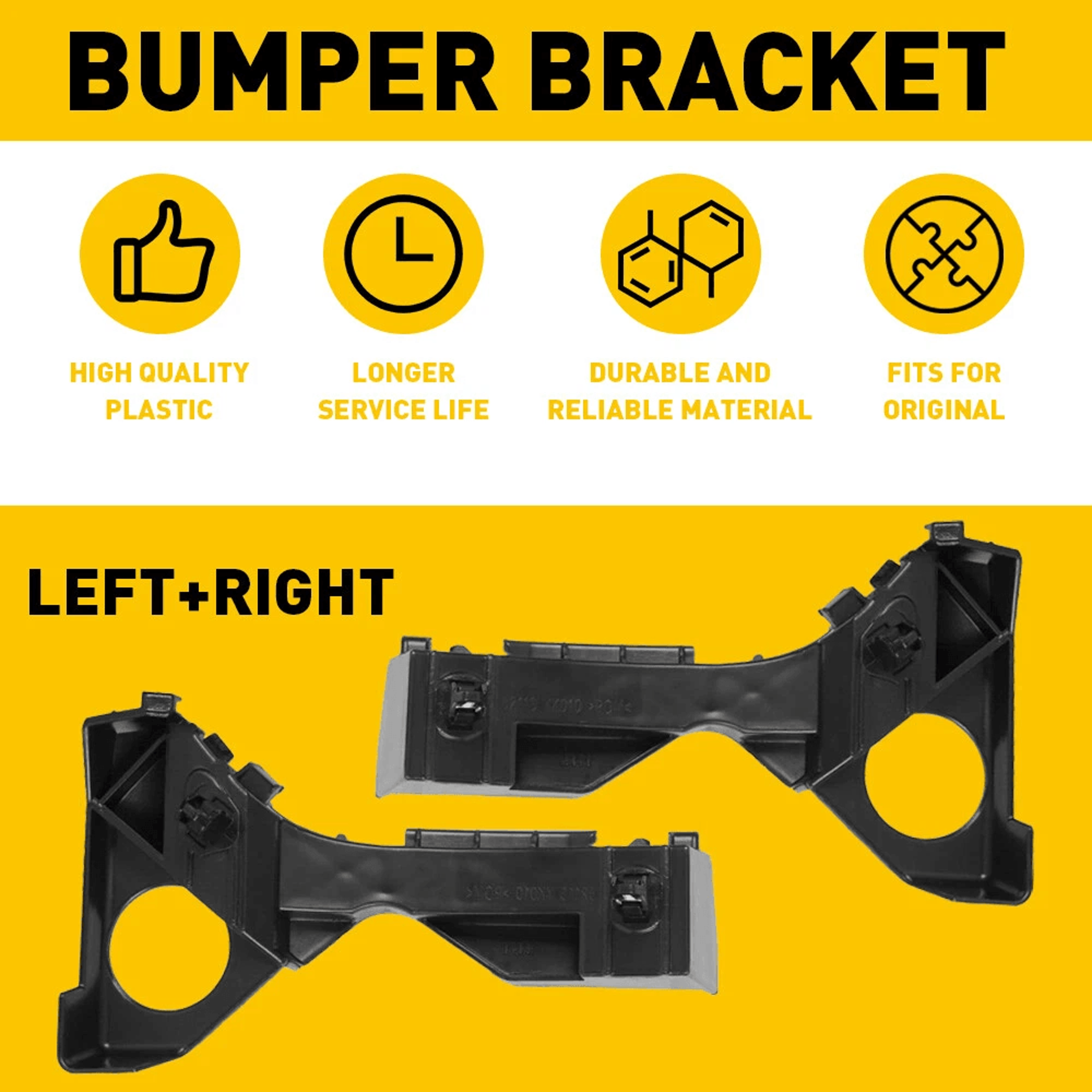 Front Left  Right Side Bumper Bracket Set Corrosion Resistant Durable ABS 6