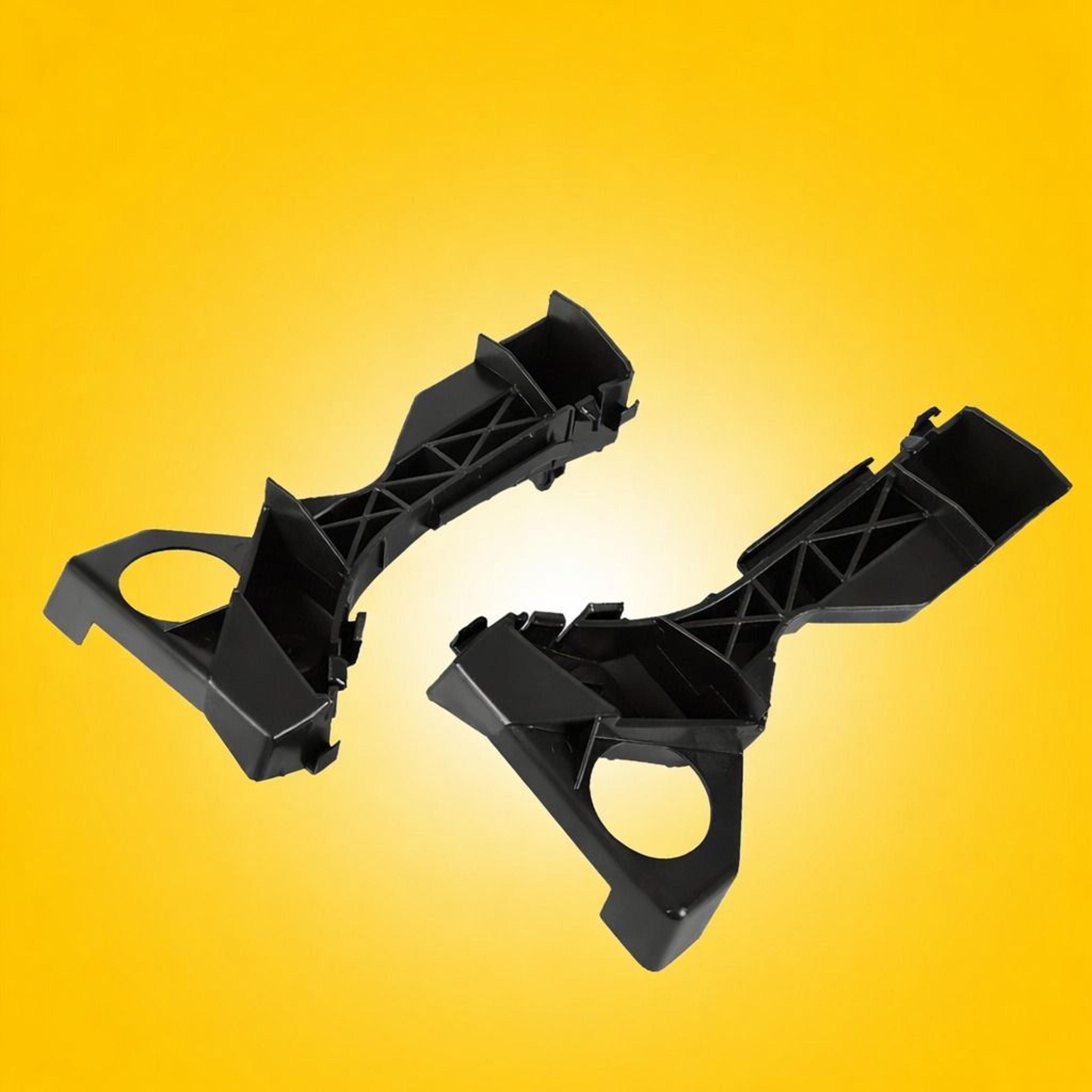 front left & right side bumper bracket set, corrosion resistant, durable abs
