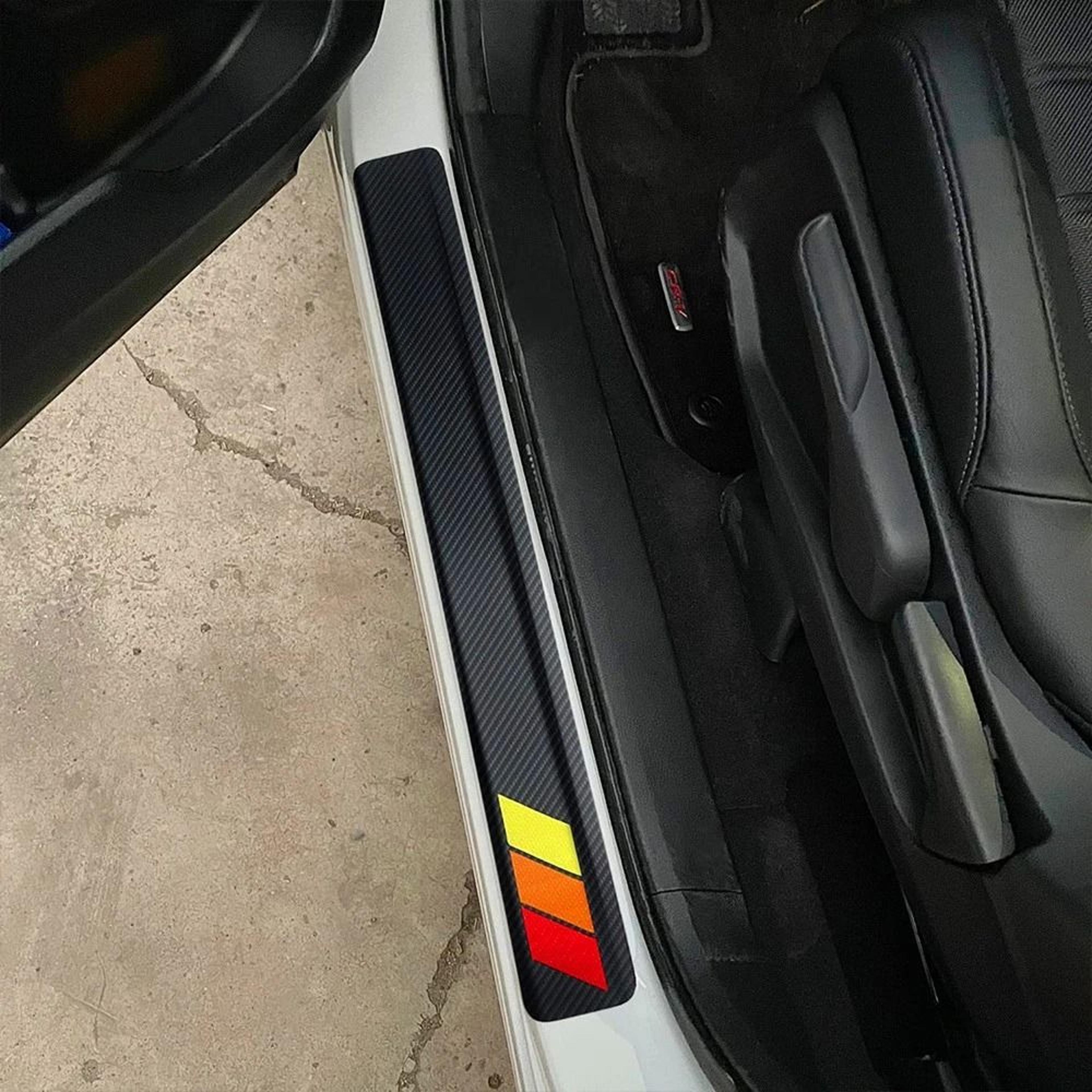 carbon fiber door sill protector, rear bumper cover, anti-scratch step plate