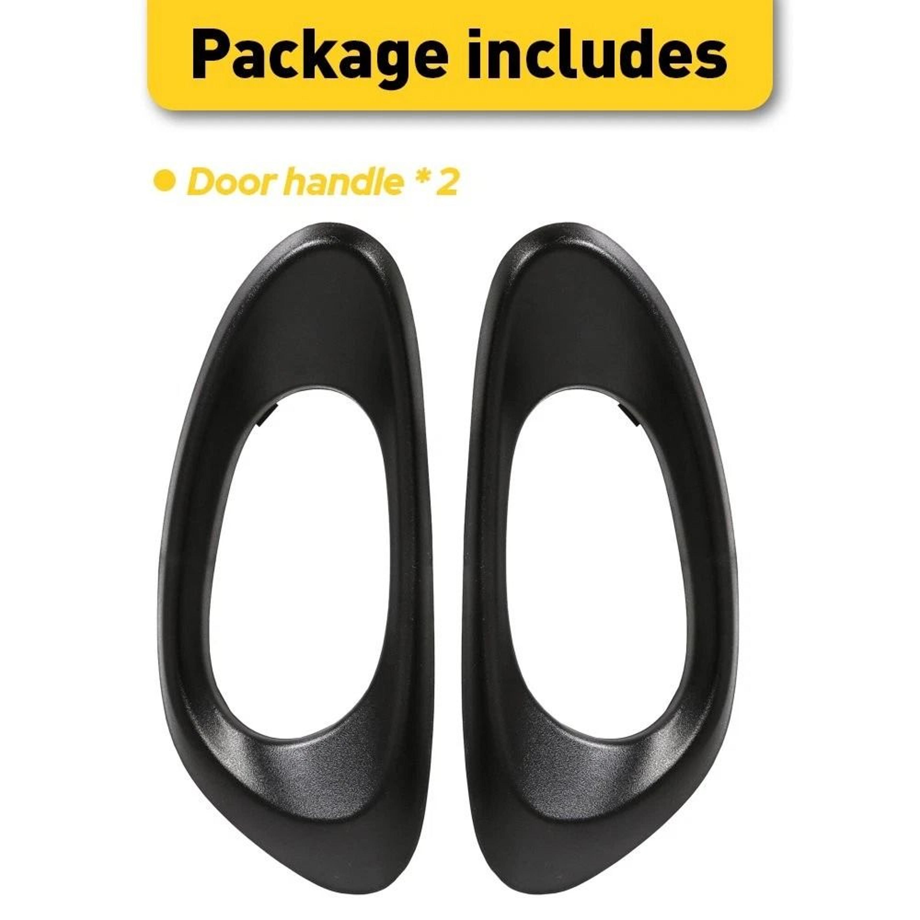 HighQuality Interior Door Handle Trim Bezel Set Front Black Direct Fit Easy Installation For Vehicl 4
