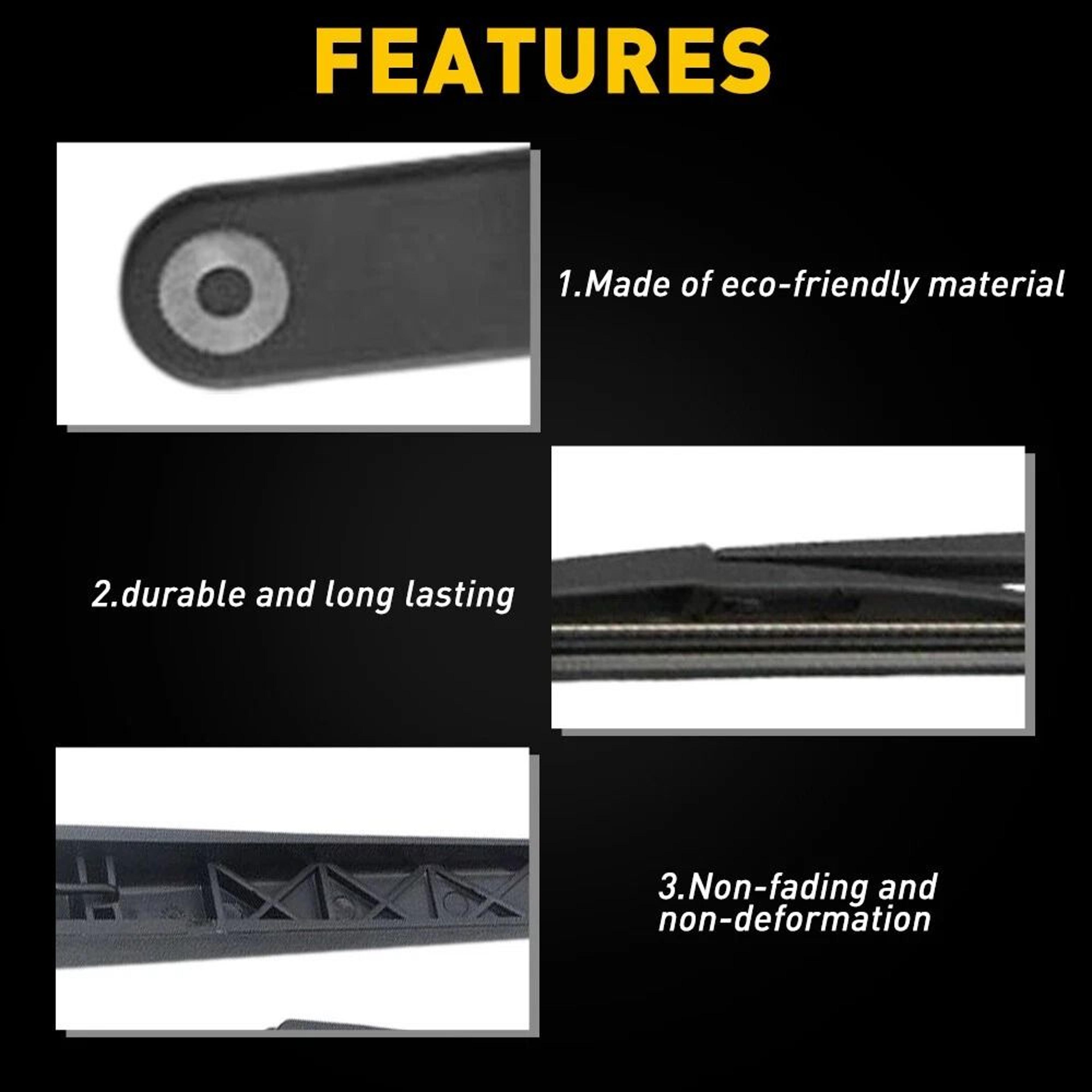HighStrength Rear Windshield Blade Wiper Arm Set For Vehicles 5