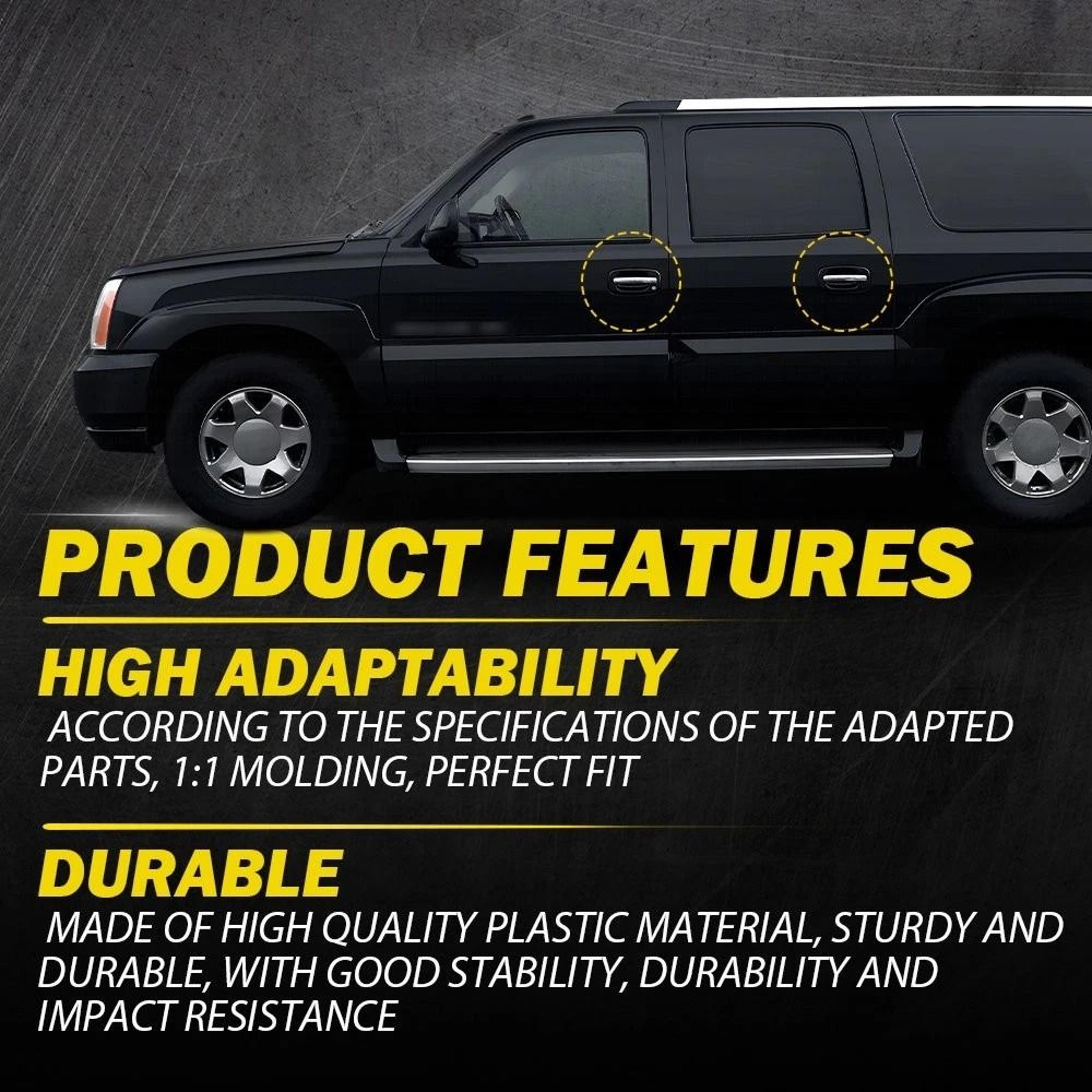 Durable Front Rear Outside Door Handles Set Simple Installation Quality Replacement Parts 7