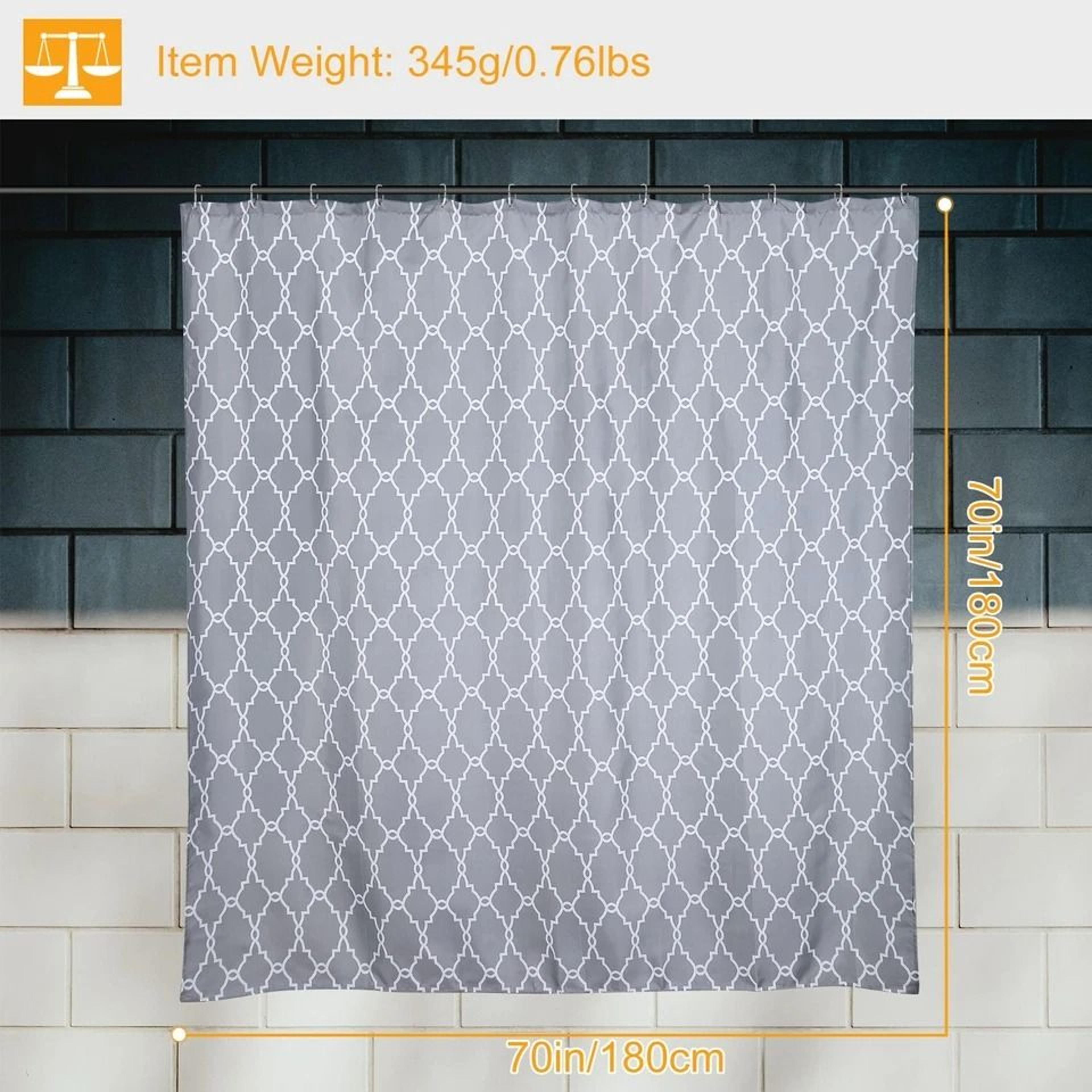 Polyester Shower Curtain Waterproof Bathroom Drapes MildewResistant With EcoFriendly Material 6