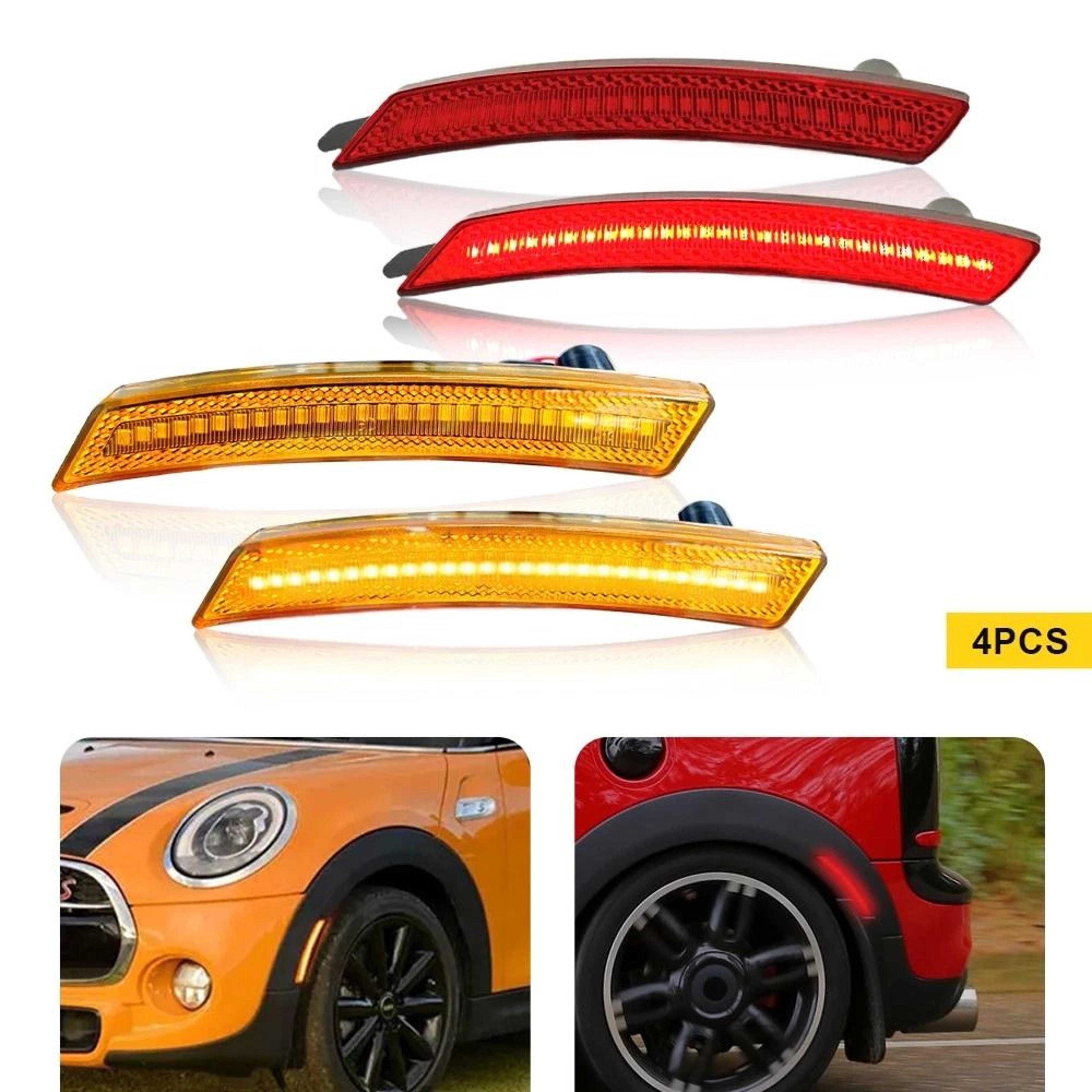 Full LED Side Marker Light Set LED Lens AmberRed For Cars 10