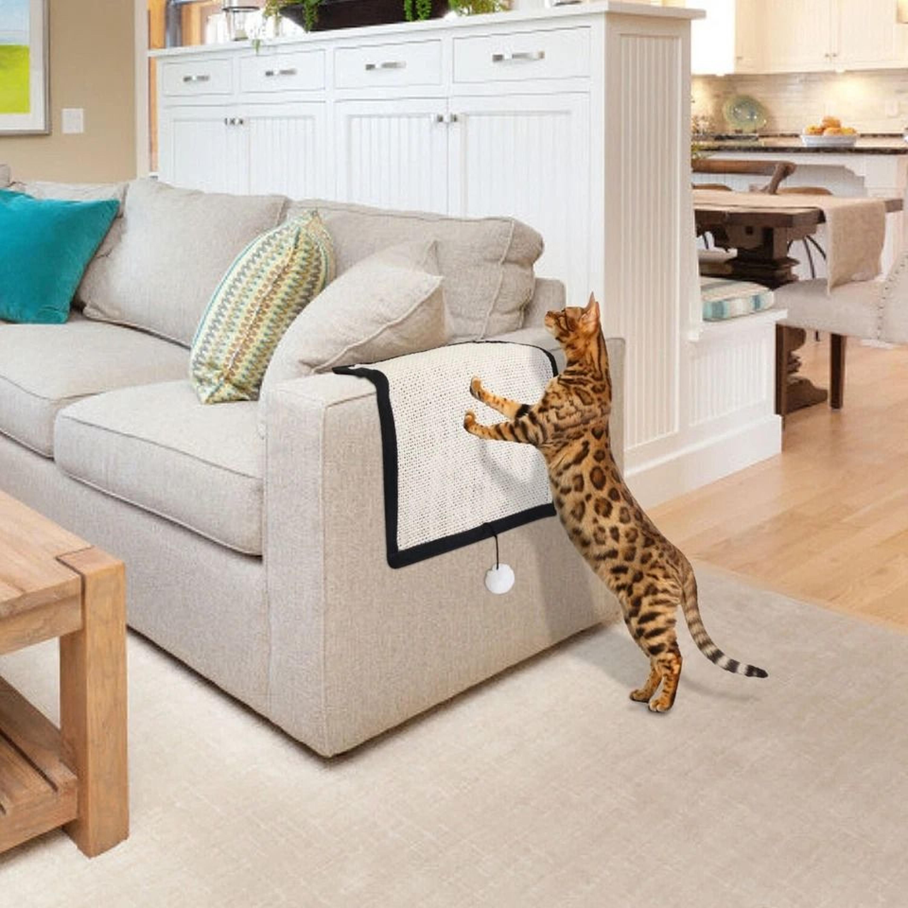 cat scratching pad, cat scratcher mat, protects furniture, sofa & carpet from scratching