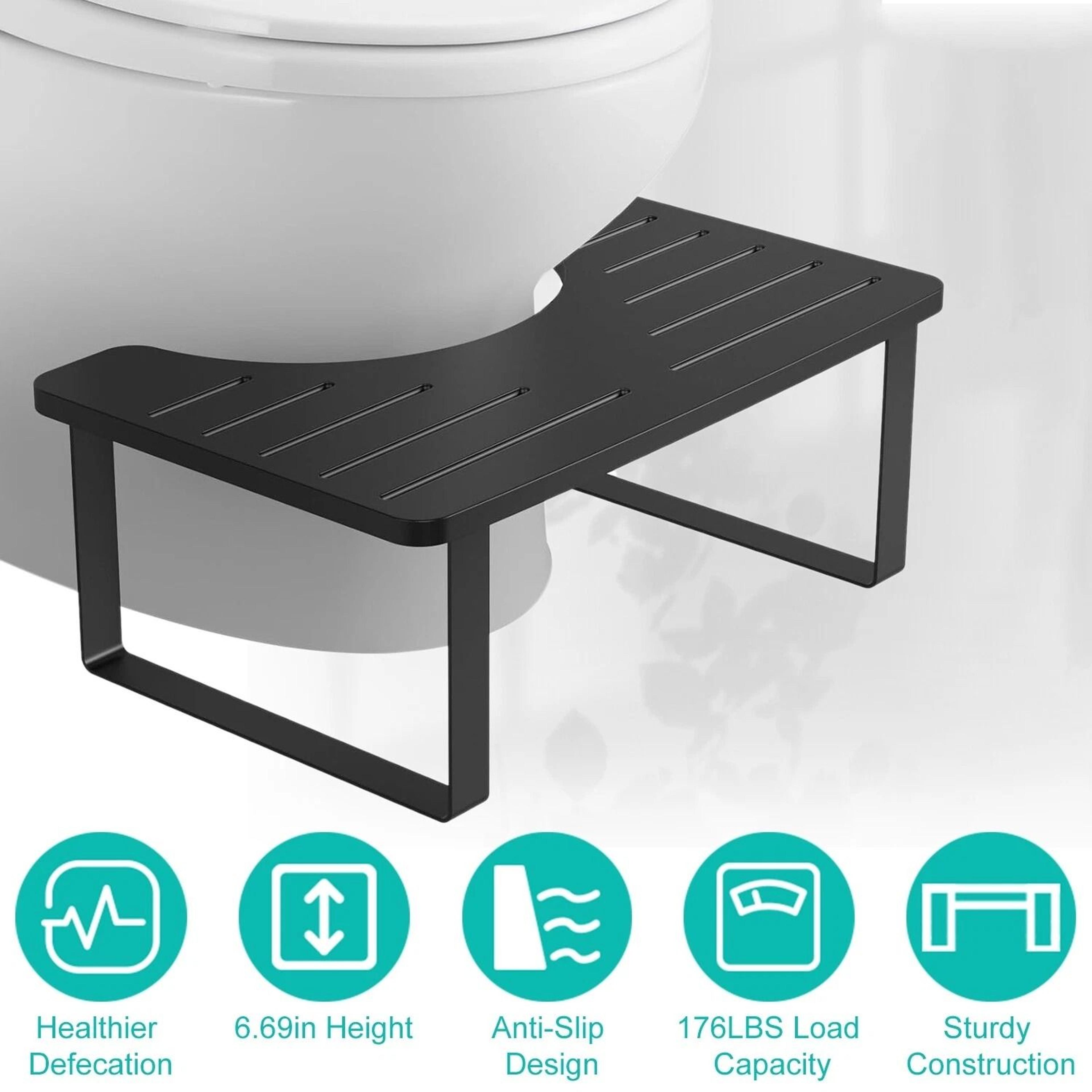 AntiSlip Wooden Metal Potty Stool Height Toilet Stool For Kid And Adult Bathroom Stool For Comforta 2