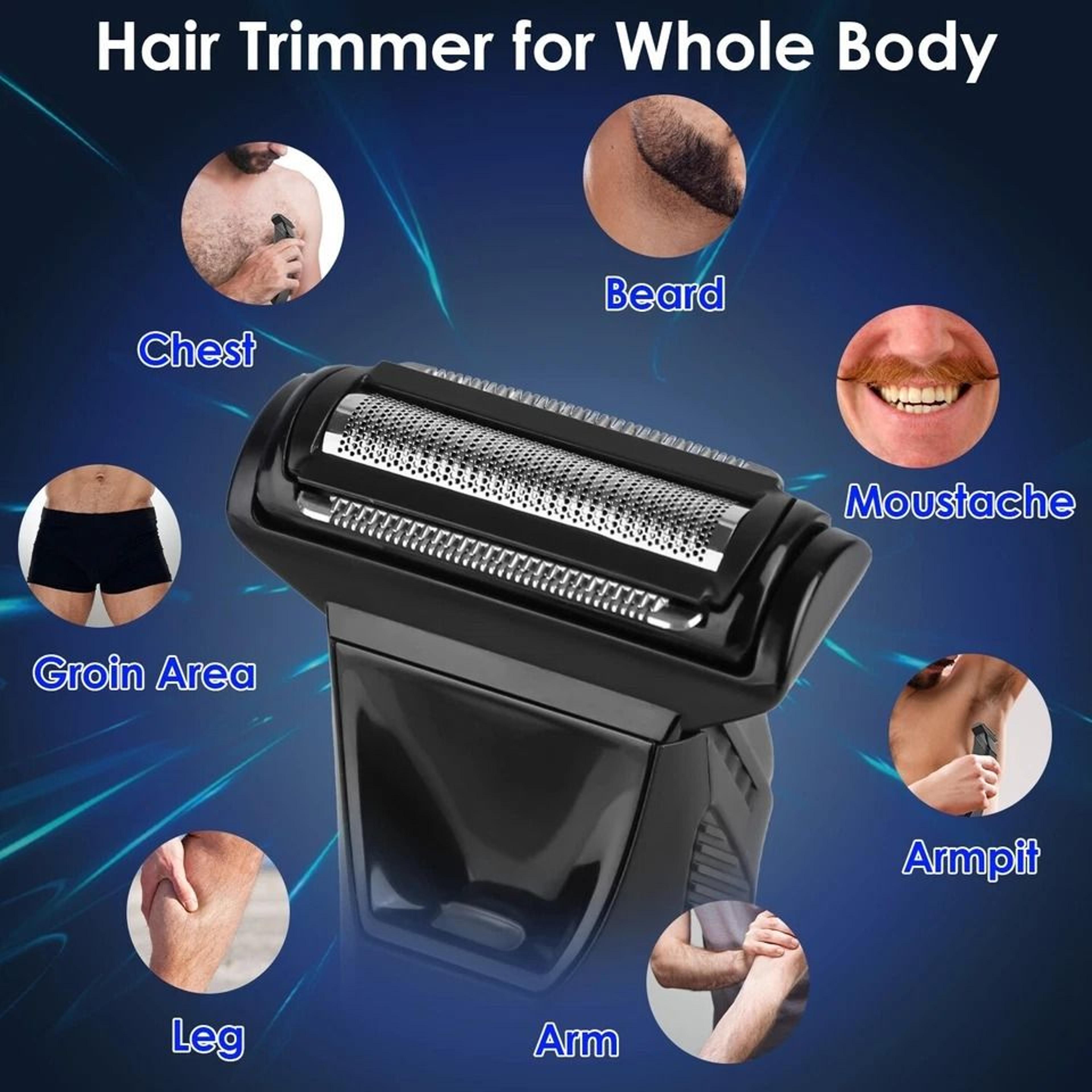 Waterproof Electric Body Trimmer Cordless Beard Shaver Groin  Pubic Hair Grooming For Men Rechargea 8