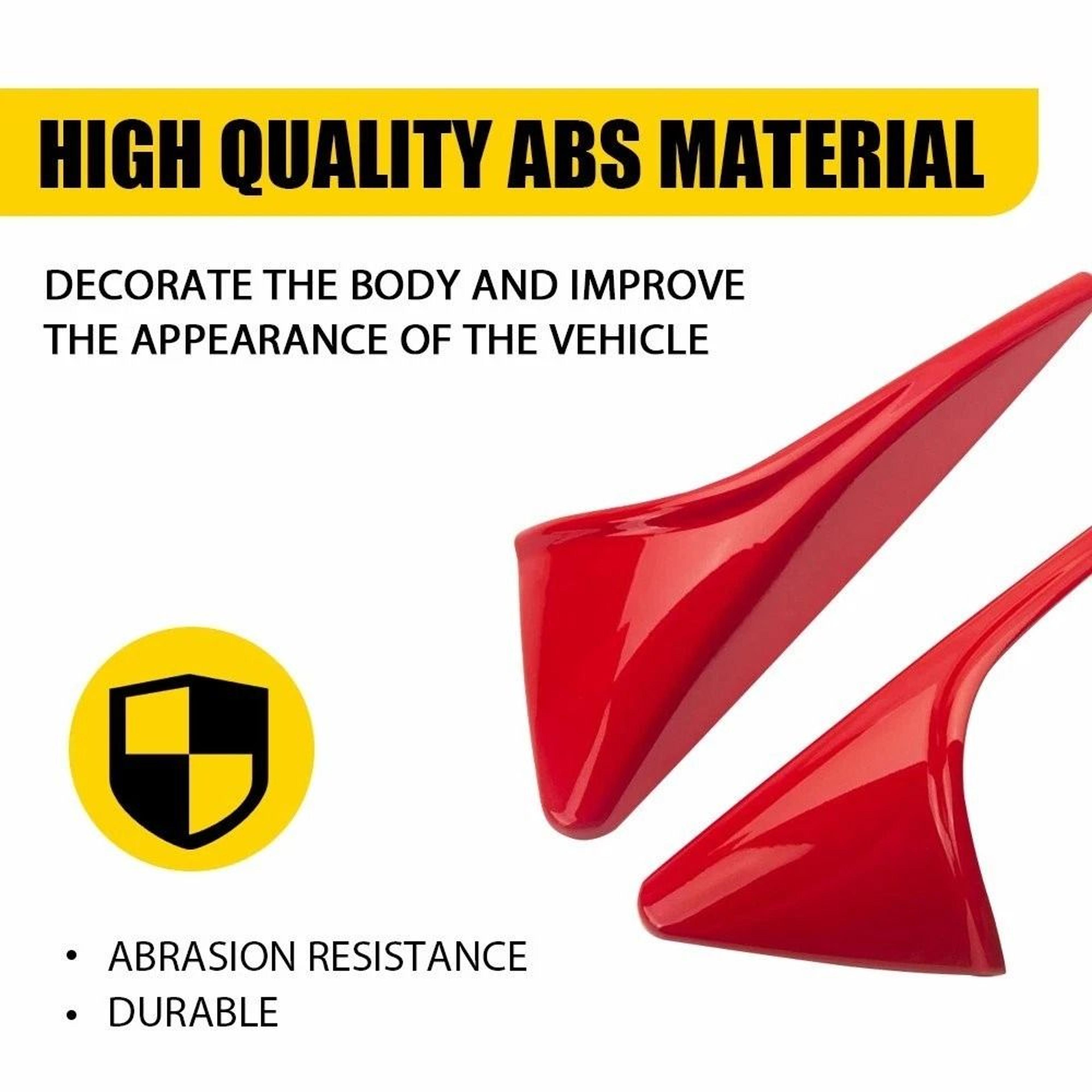 HighPerformance Glossy Red Side Fender Camera Vent Covers Easy Installation 5