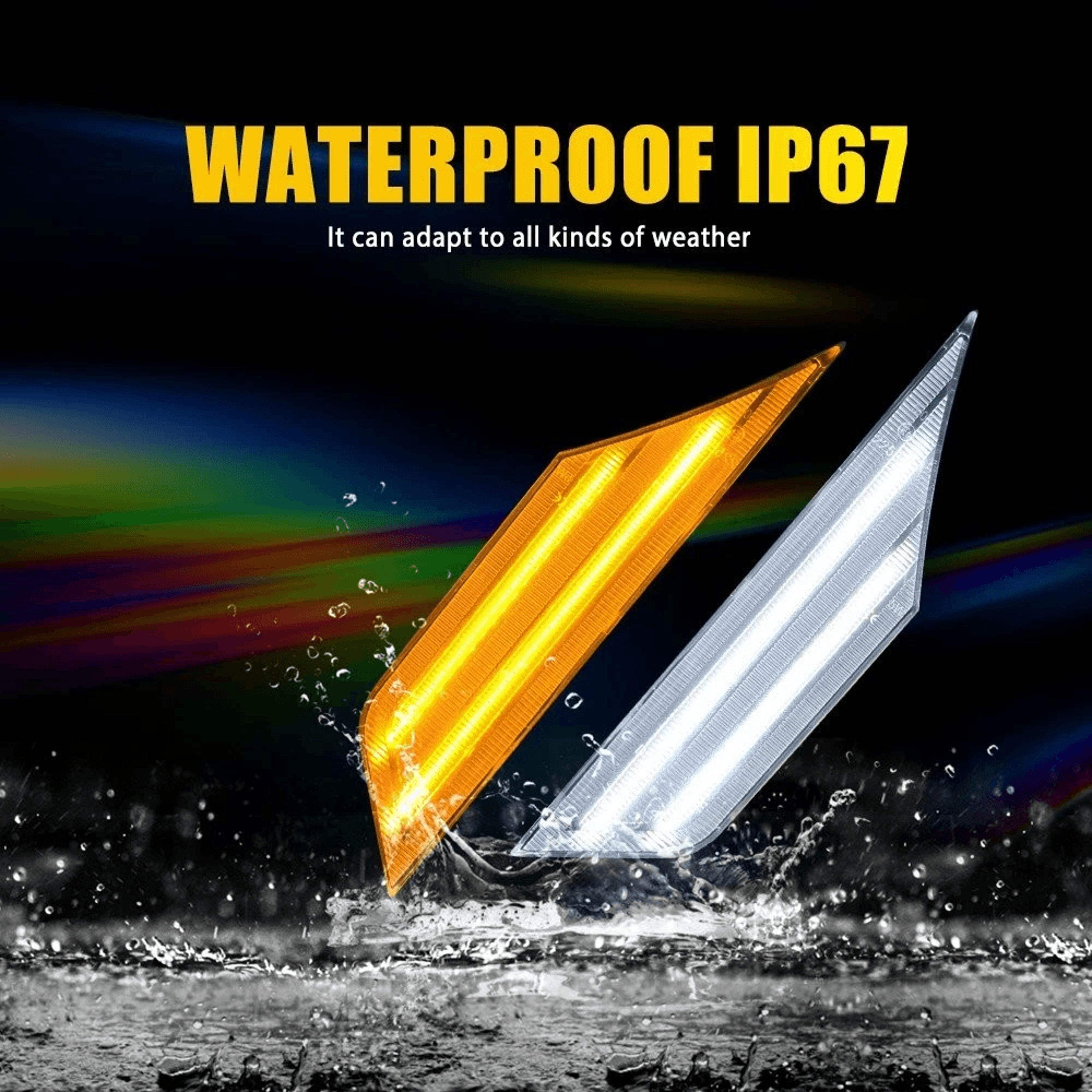 Coupe Clear Lens LED Side Marker Light High Brightness Waterproof EnergySaving 5