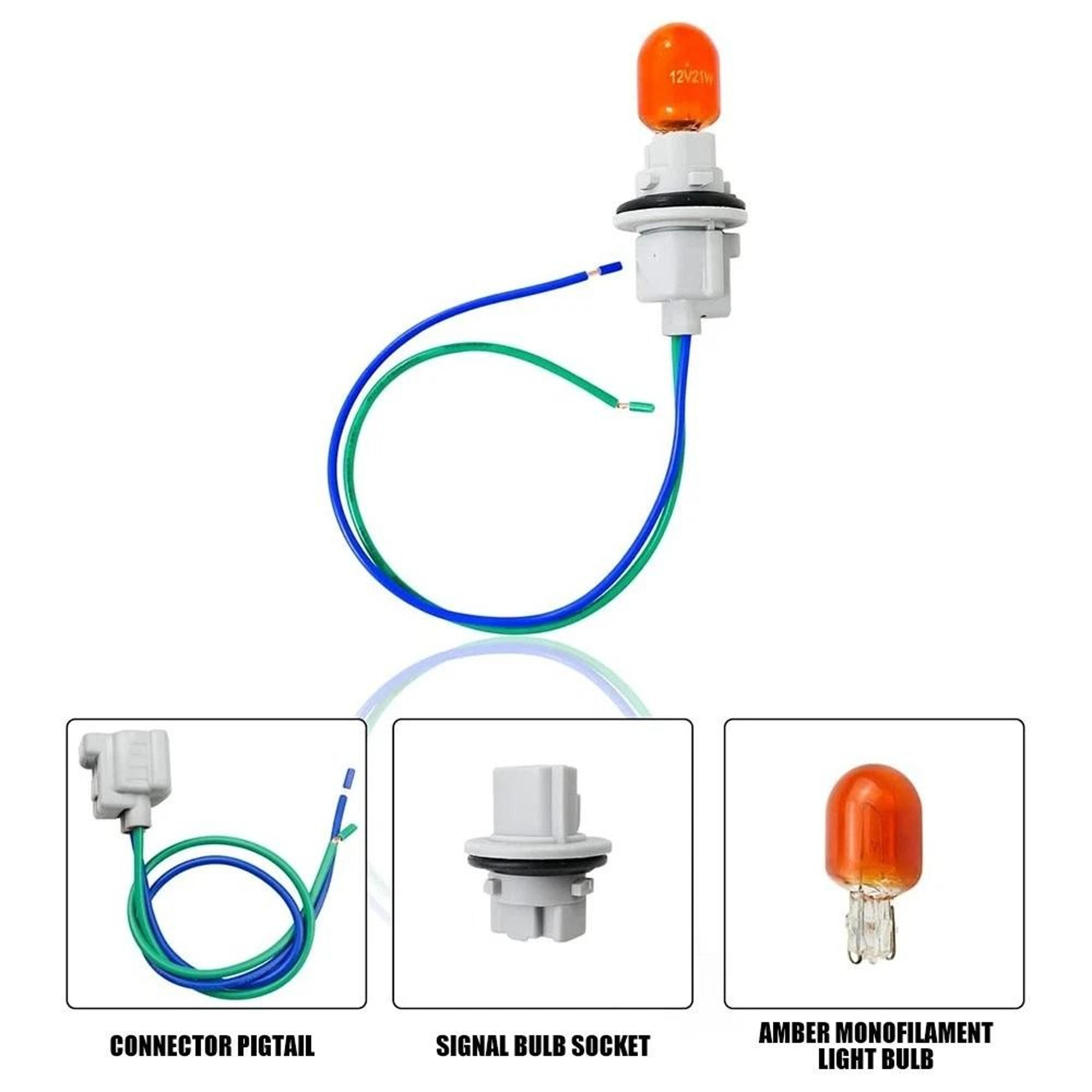 Turn Signal Light Connector Pigtail  Bulb Socket Brake For Stable Performance 6