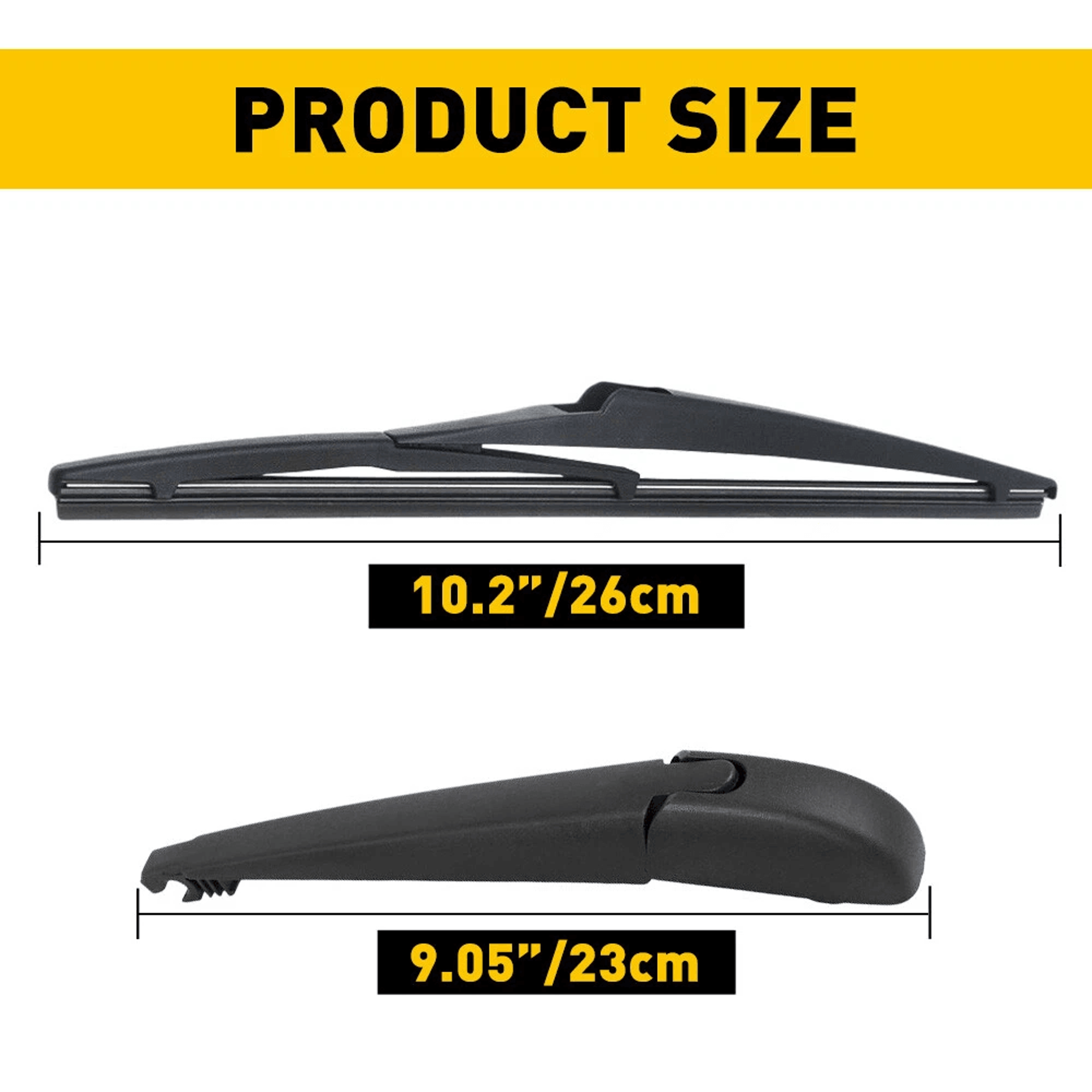 NEW Rear Wiper Blade Perfect Fit For Vehicles LongLife Natural Rubber Blades 2